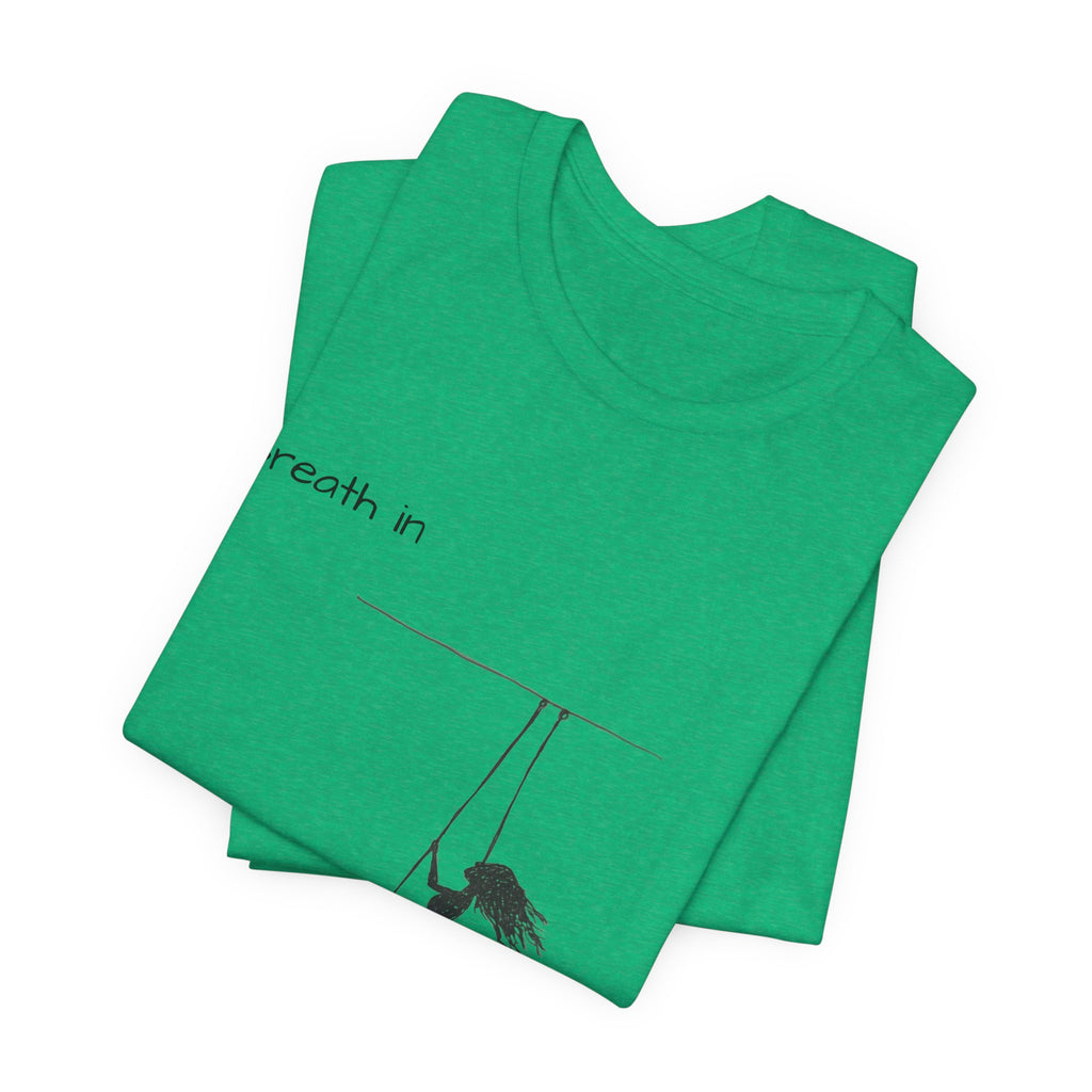 Breath In Breath Out climber tee | Climbing silhouette shirt