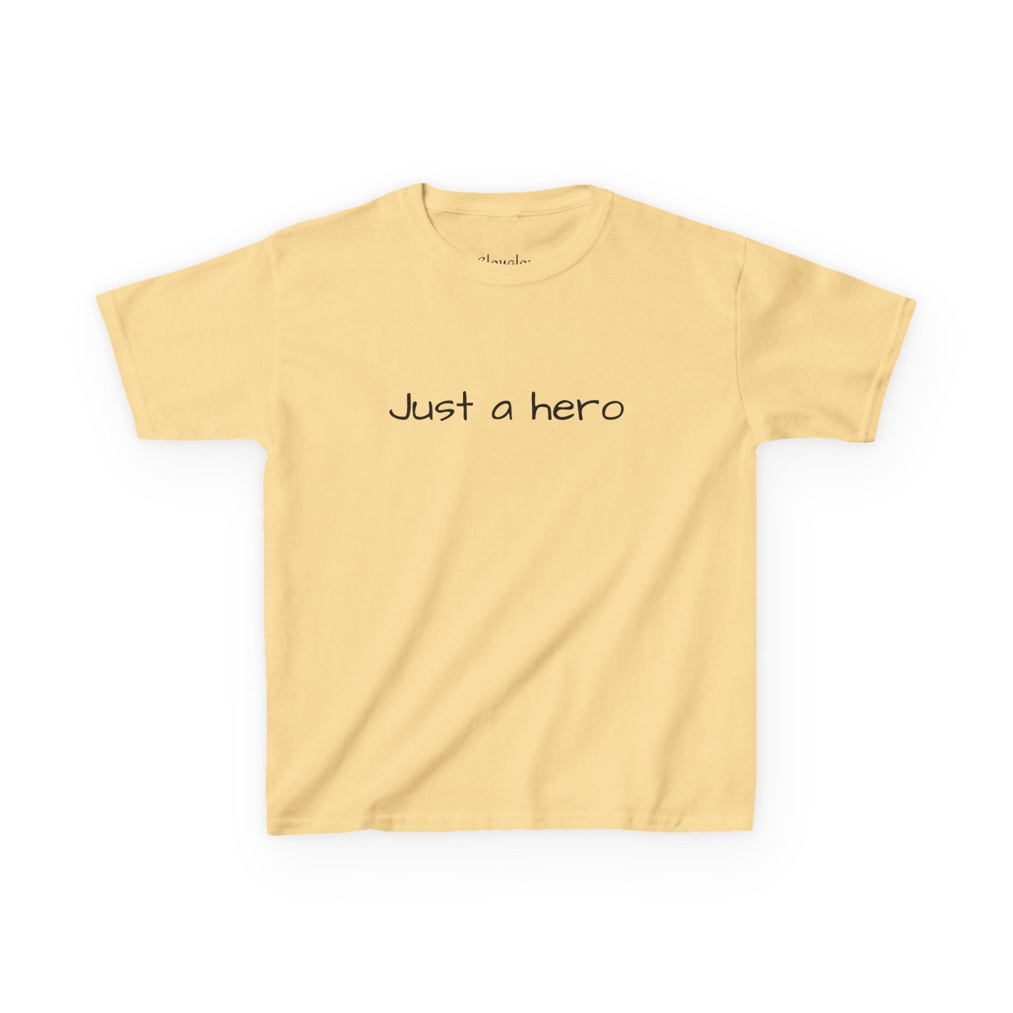 Kids T-Shirt — "Just a hero" Minimalist Children’s Tee, Cute Inspirational Shirt for Boys & Girls, Gift for Kids