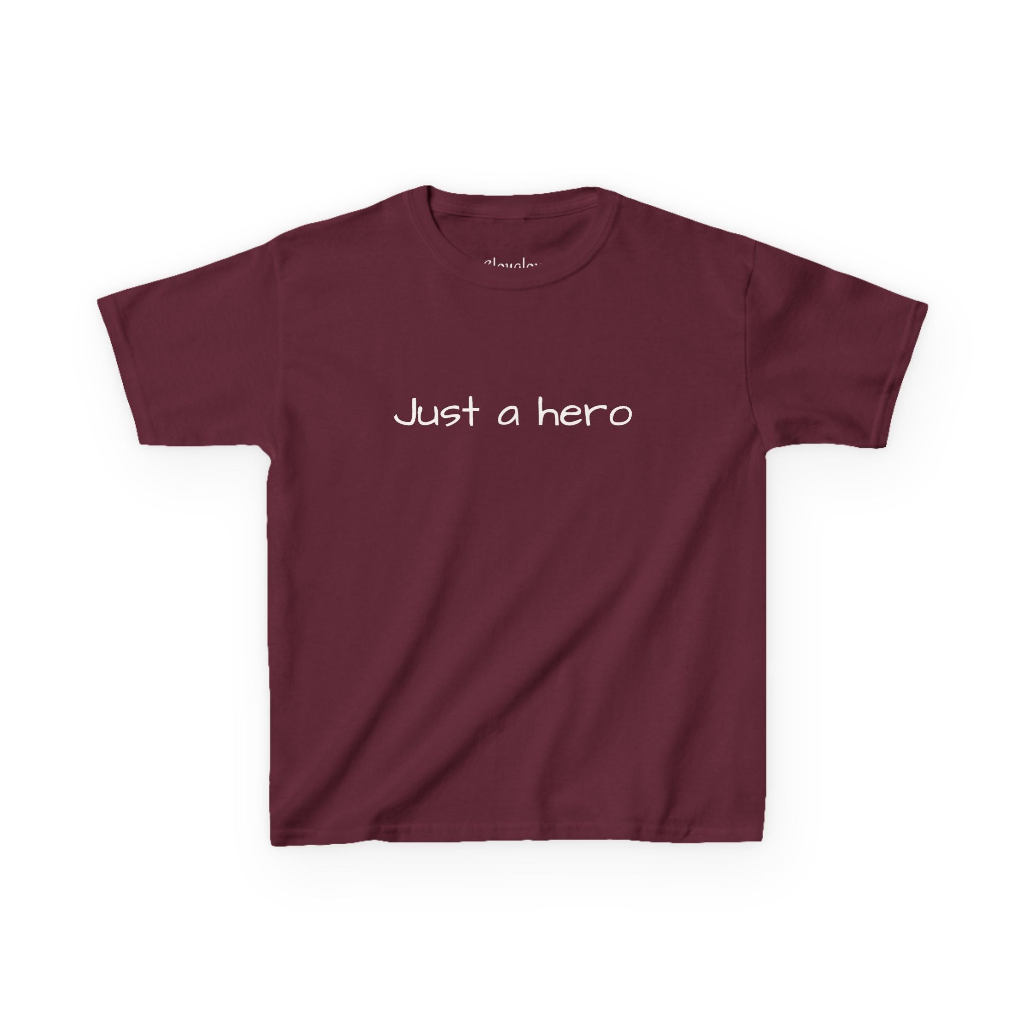 Kids T-Shirt — "Just a hero" Minimalist Children’s Tee, Cute Inspirational Shirt for Boys & Girls, Gift for Kids