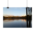 Calm Lakeside Sunset Poster — Tranquil Nature Wall Art