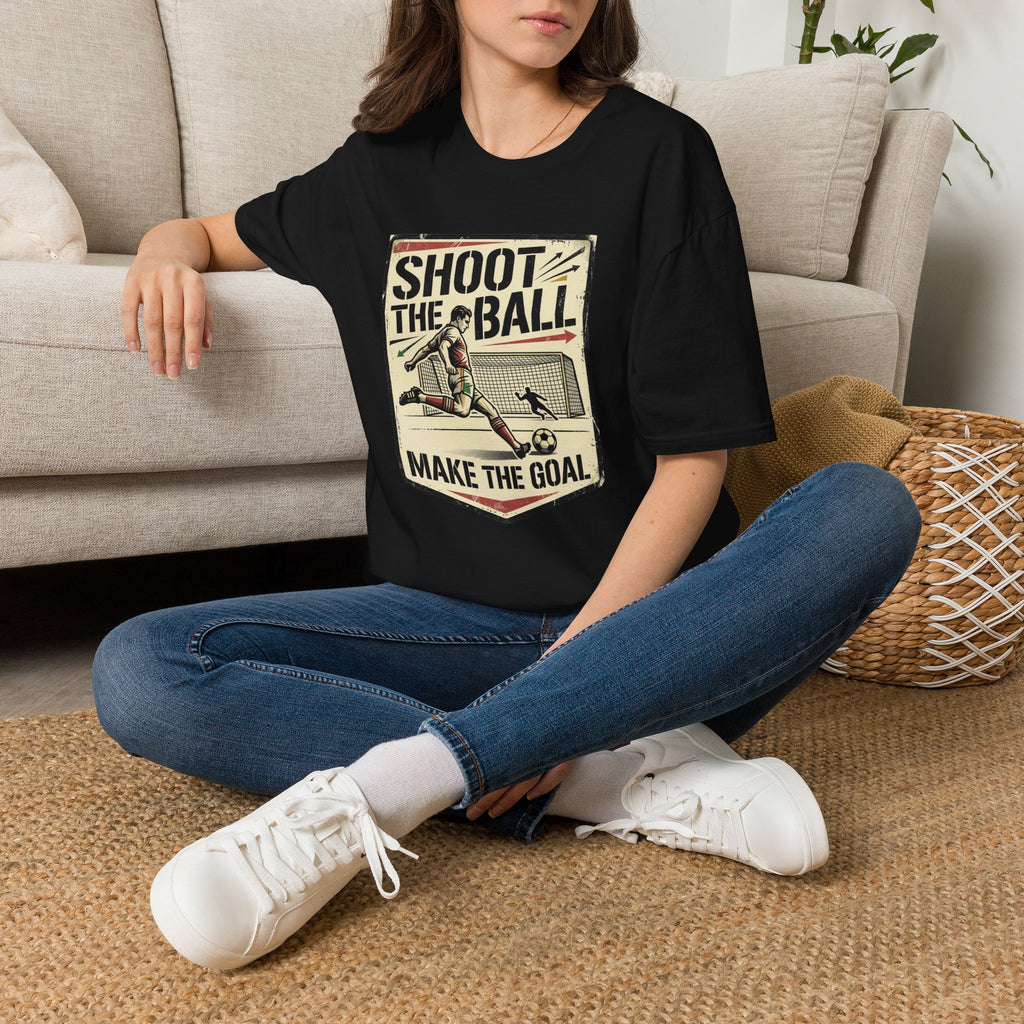 Shoot The Ball Soccer T-Shirt — 'Make The Goal' Vintage Football Tee