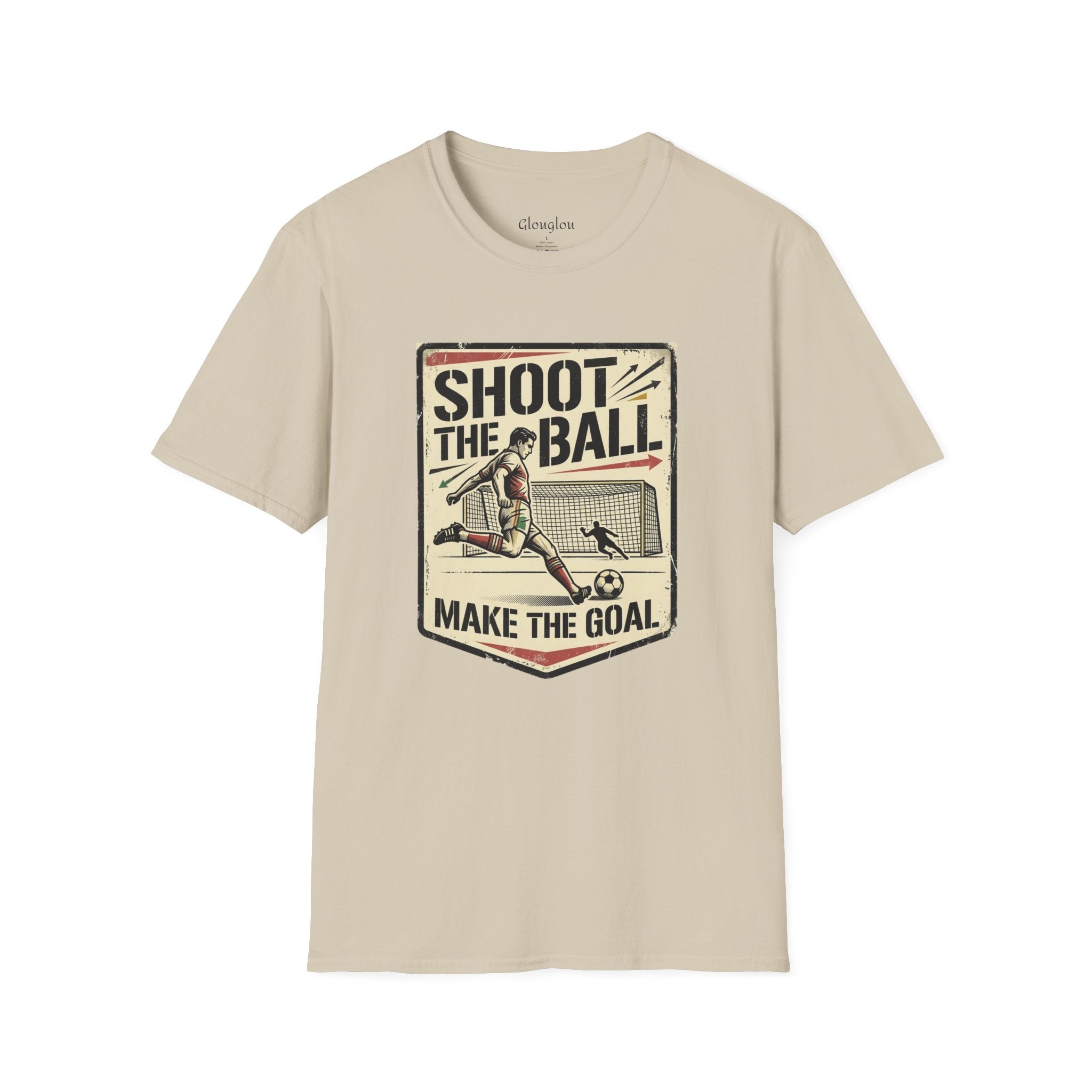 Shoot The Ball Soccer T-Shirt — 'Make The Goal' Vintage Football Tee