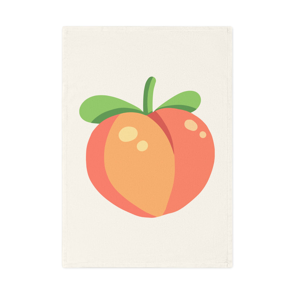 Peach Kitchen Tea Towel — Cute Fruit Cotton Dish Towel