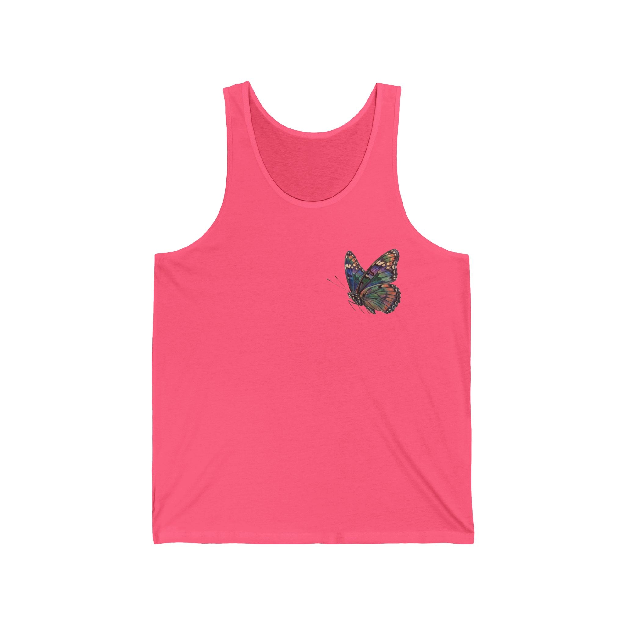 Butterfly Chest Tank Top — Colorful Vintage Moth Graphic