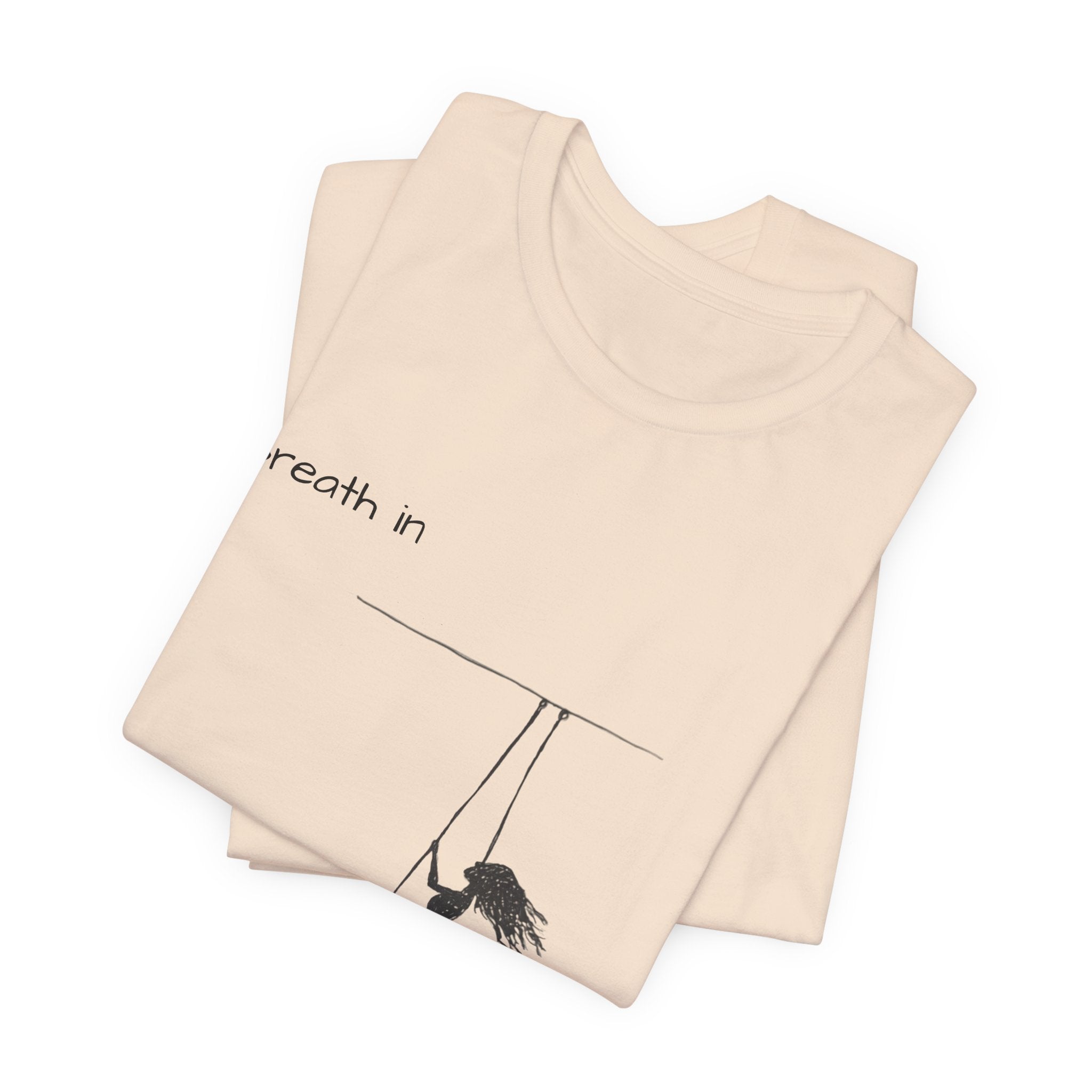Breath In Breath Out climber tee | Climbing silhouette shirt