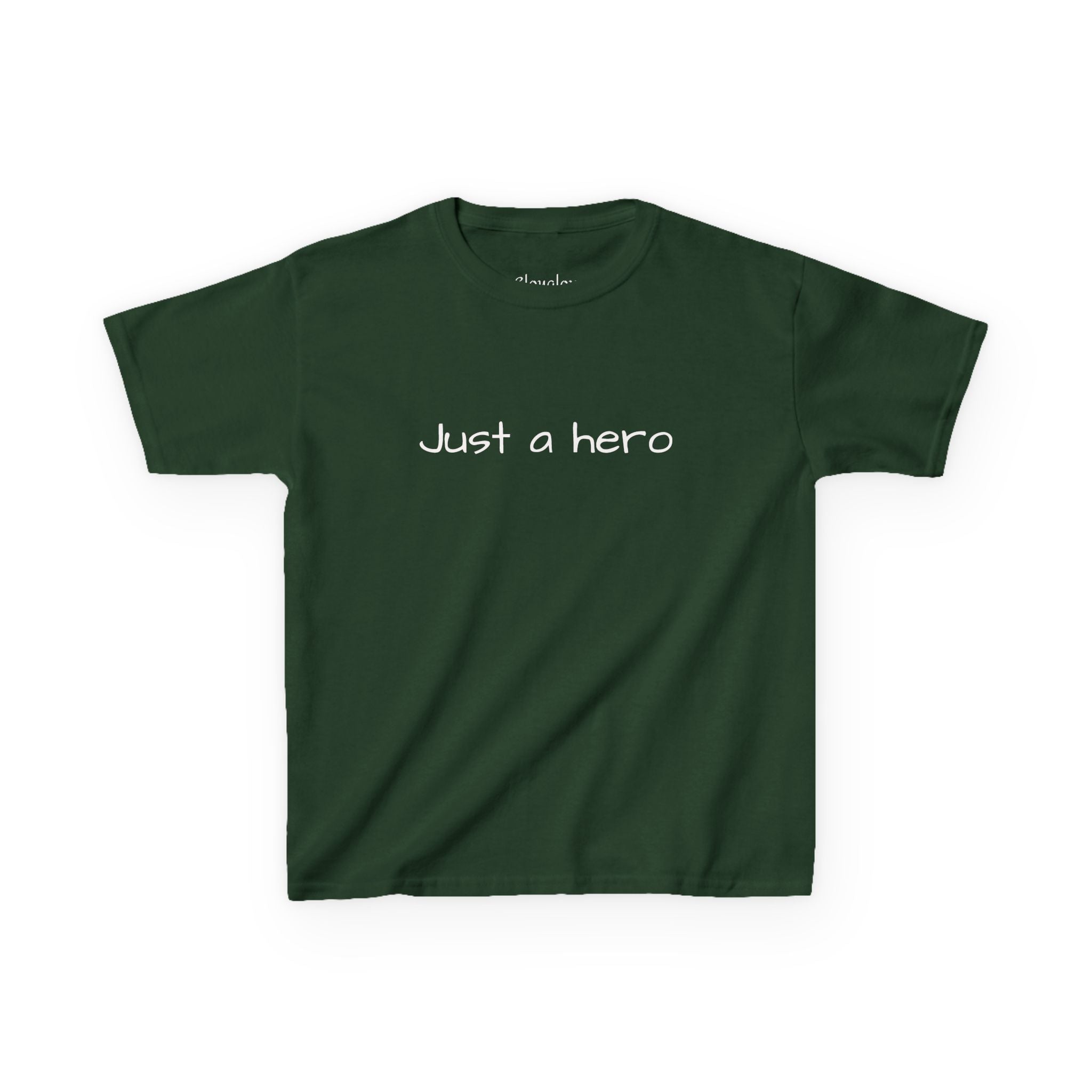 Kids T-Shirt — "Just a hero" Minimalist Children’s Tee, Cute Inspirational Shirt for Boys & Girls, Gift for Kids