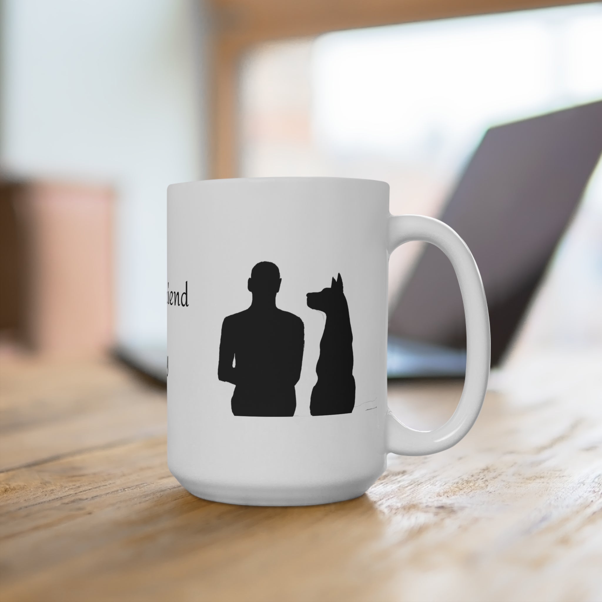 Dog Lover Ceramic Mug — "My Best Friend, My Family" Silhouette Gift