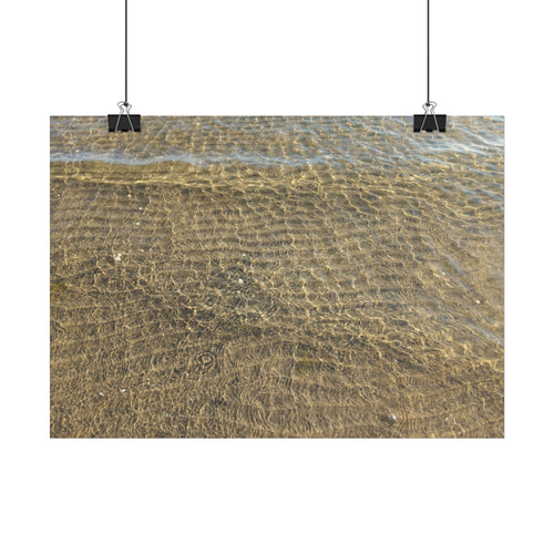 Beach Shoreline Poster – Close-Up Water Ripples Wall Art