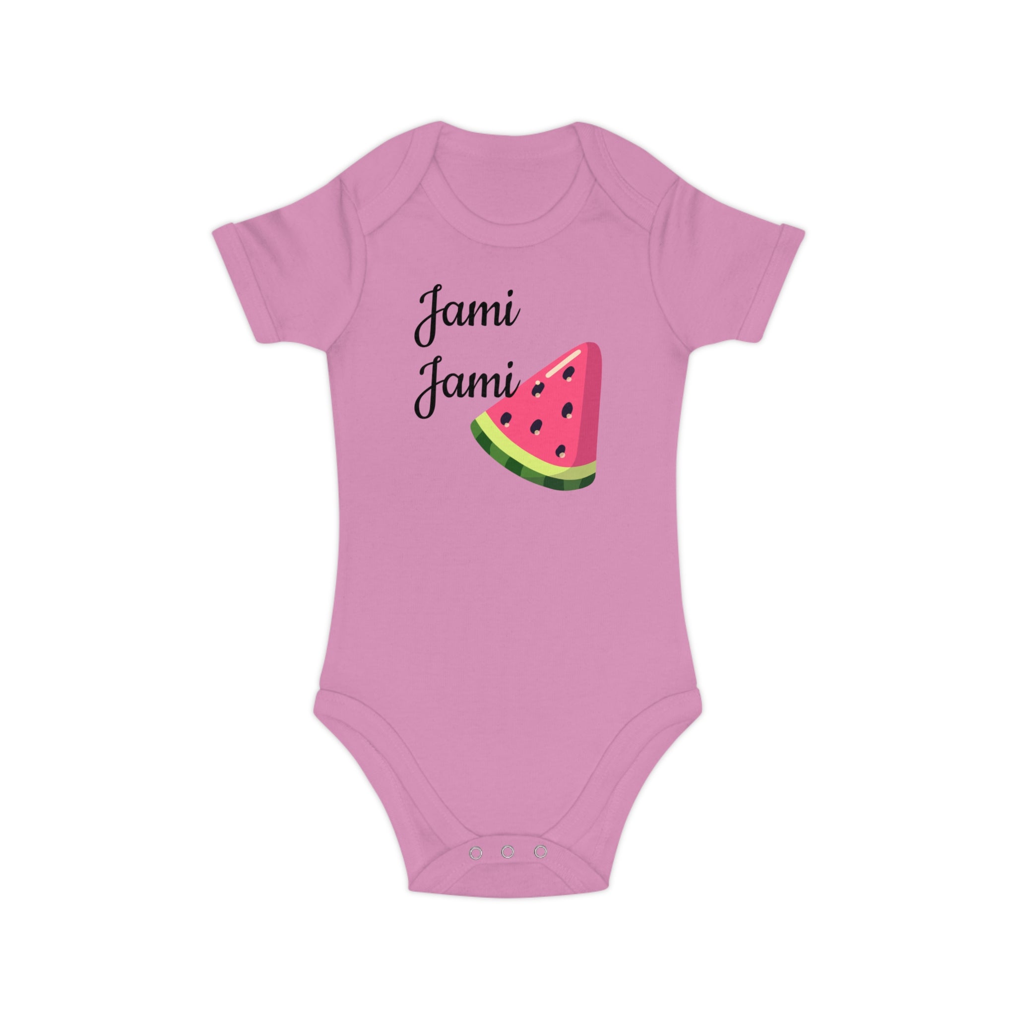 Watermelon Baby Bodysuit - "Jami Jami" Cute Summer Infant Onesie