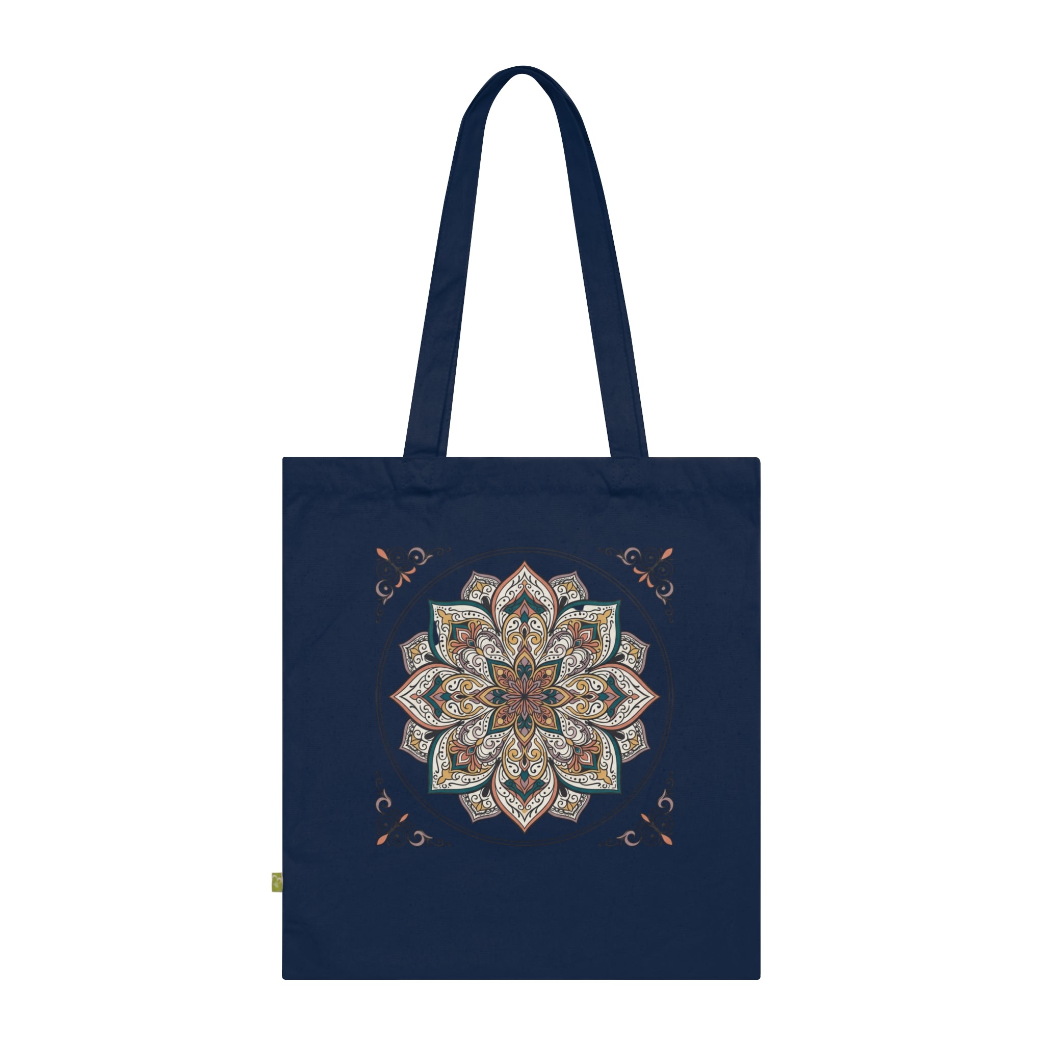 Mandala Floral Tote Bag – Organic Cotton Boho Market Tote