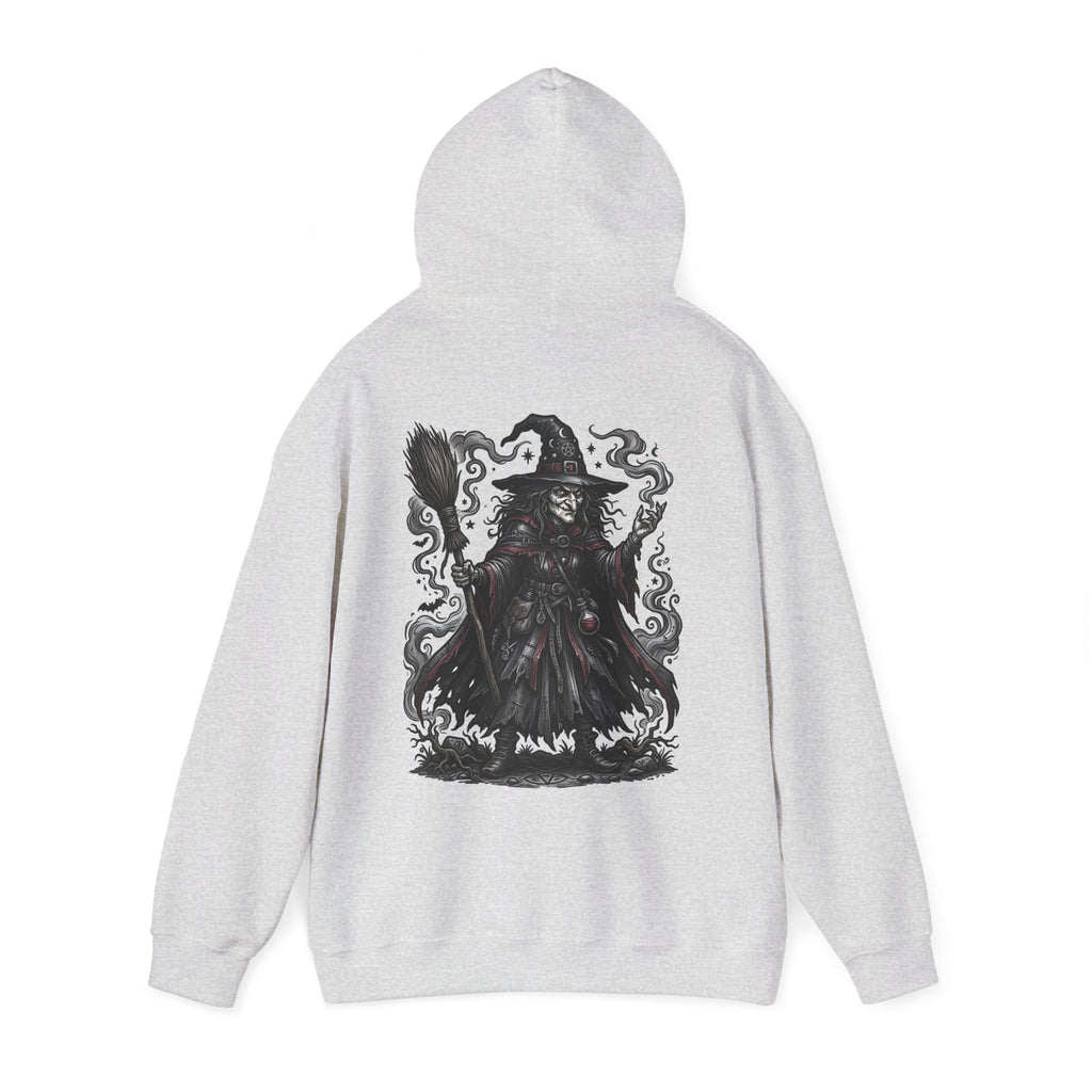 Witch Hunter Hoodie — Dark Fantasy Grim Reaper Back Graphic