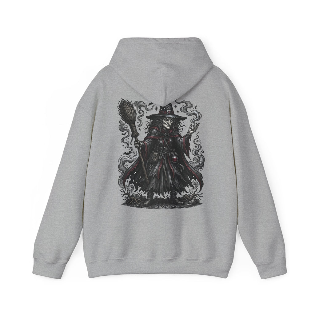 Witch Hunter Hoodie — Dark Fantasy Grim Reaper Back Graphic