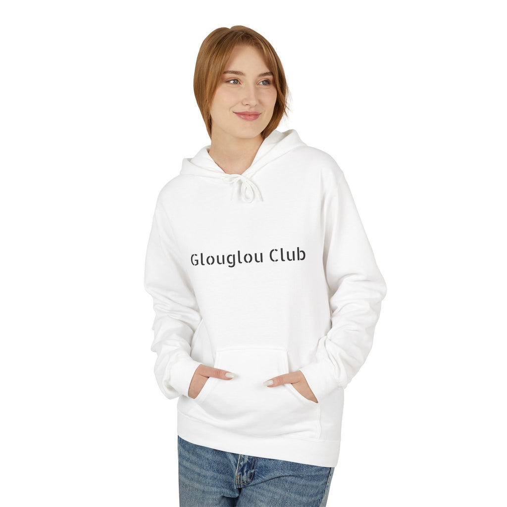 Glouglou Club Hoodie | Minimal Text Logo Pullover