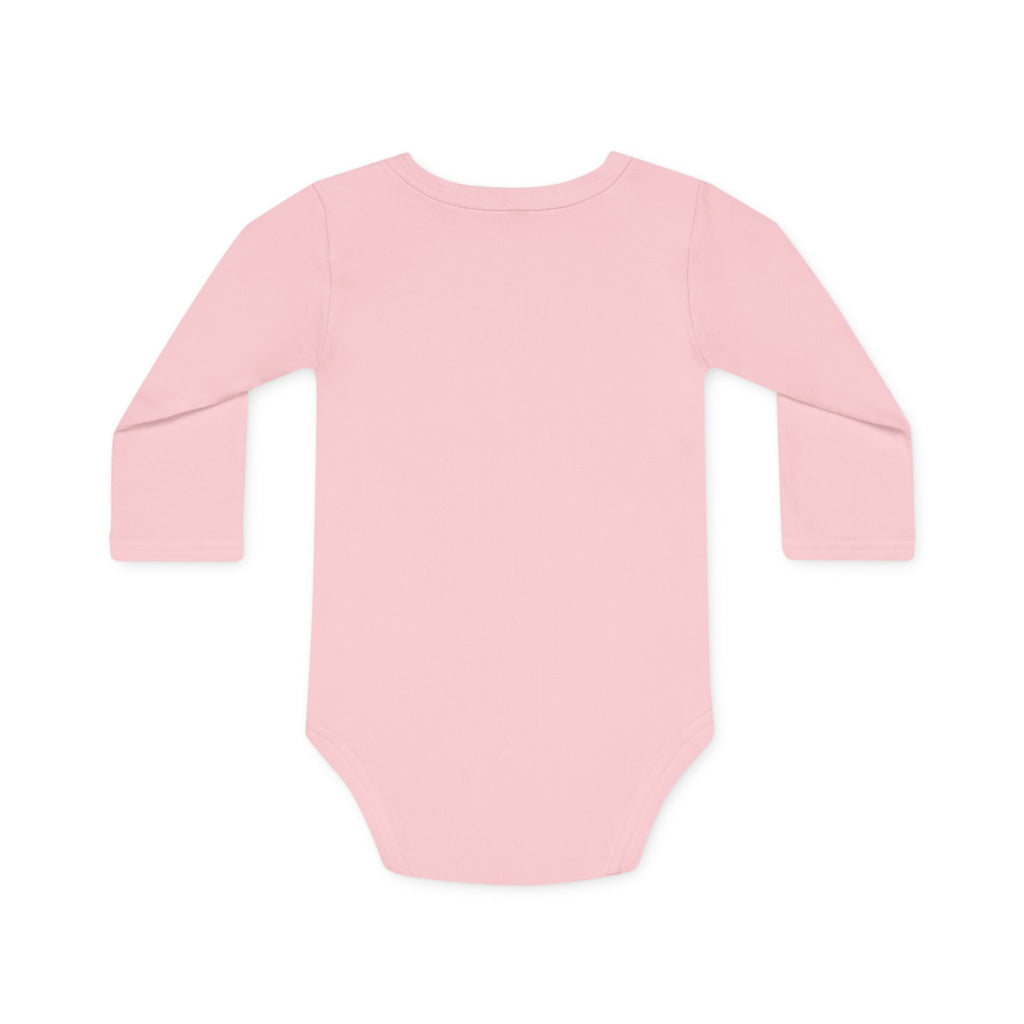 Baby Bodysuit — Cute Kawaii Ginger Cat Illustration Long-Sleeve Organic Onesie