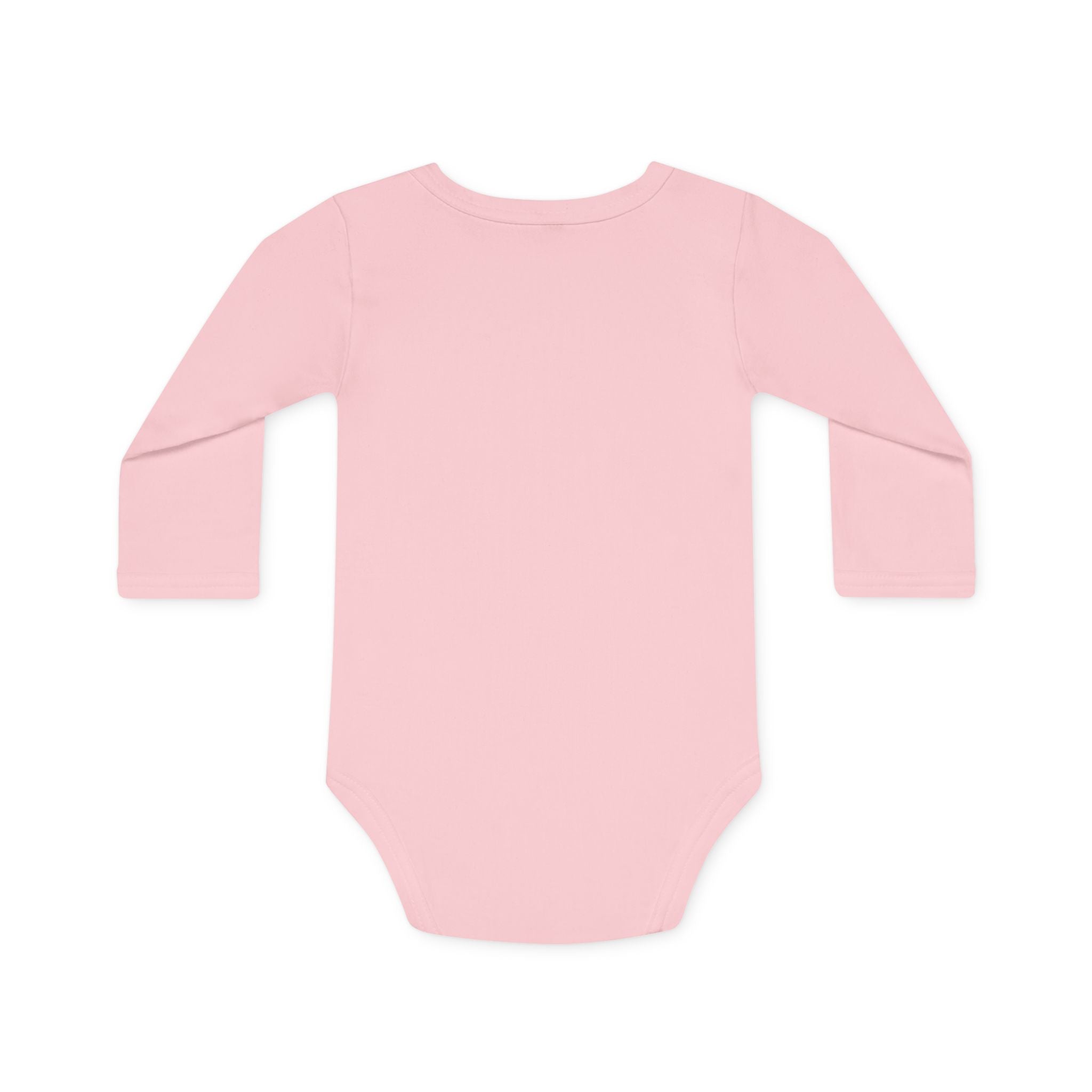 Baby Bodysuit — Cute Kawaii Ginger Cat Illustration Long-Sleeve Organic Onesie