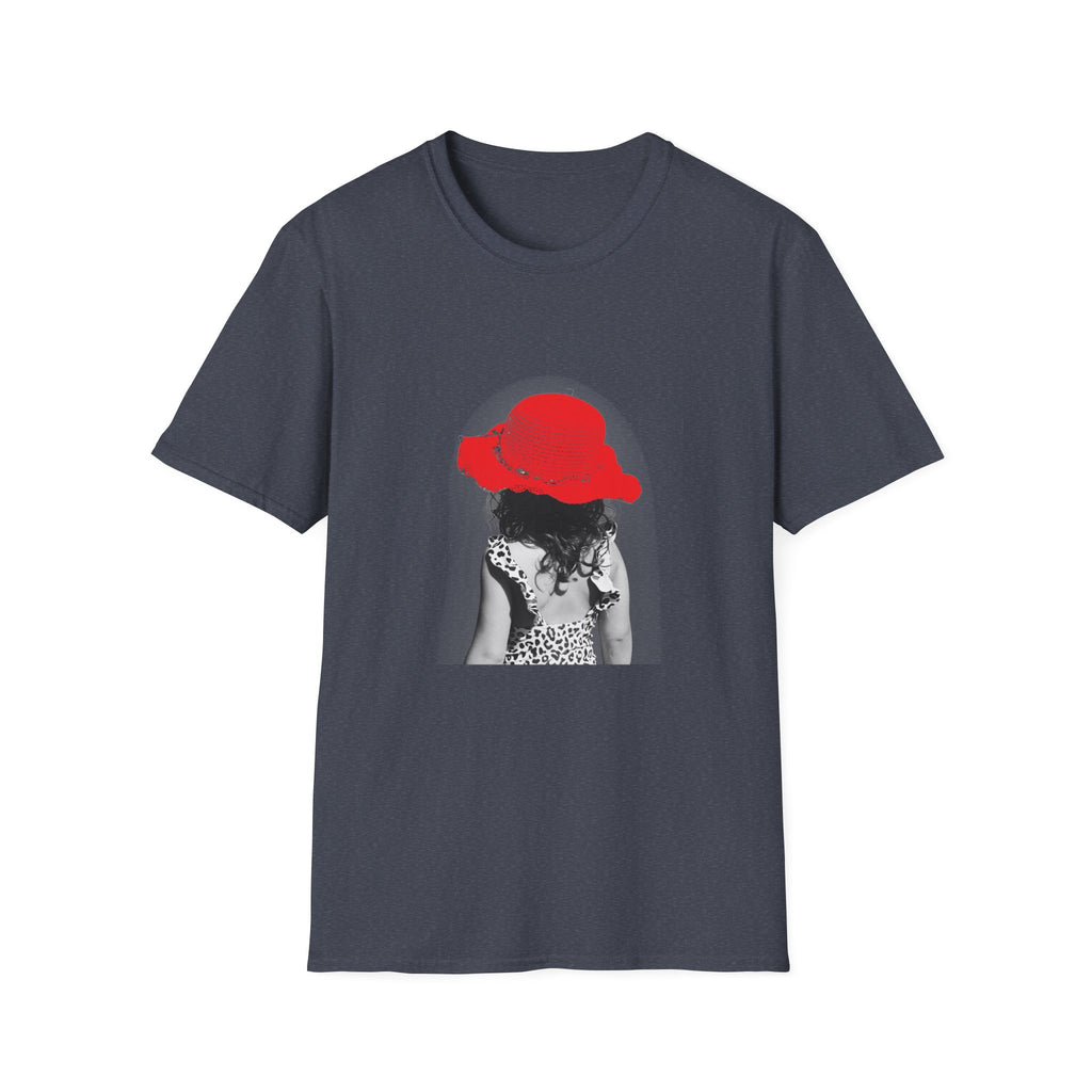 Red Hat Silhouette T-Shirt — Retro Chic Beach Vibes