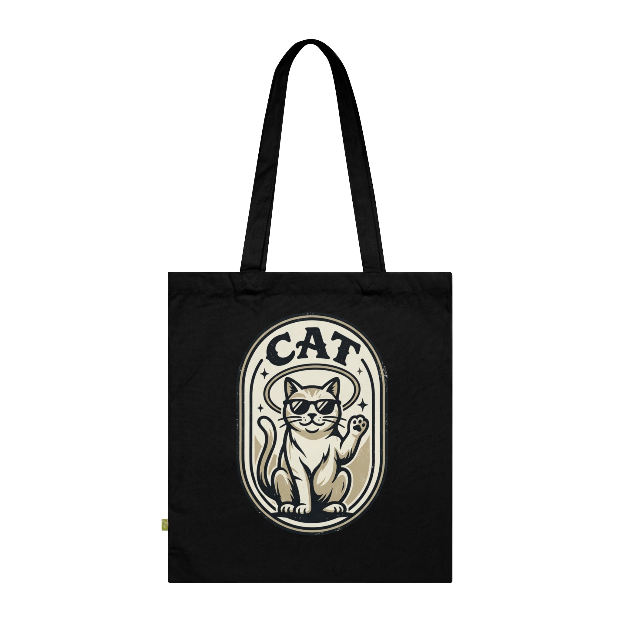 Cat Tote Bag — Cool Sunglasses Cat Organic Cotton Tote