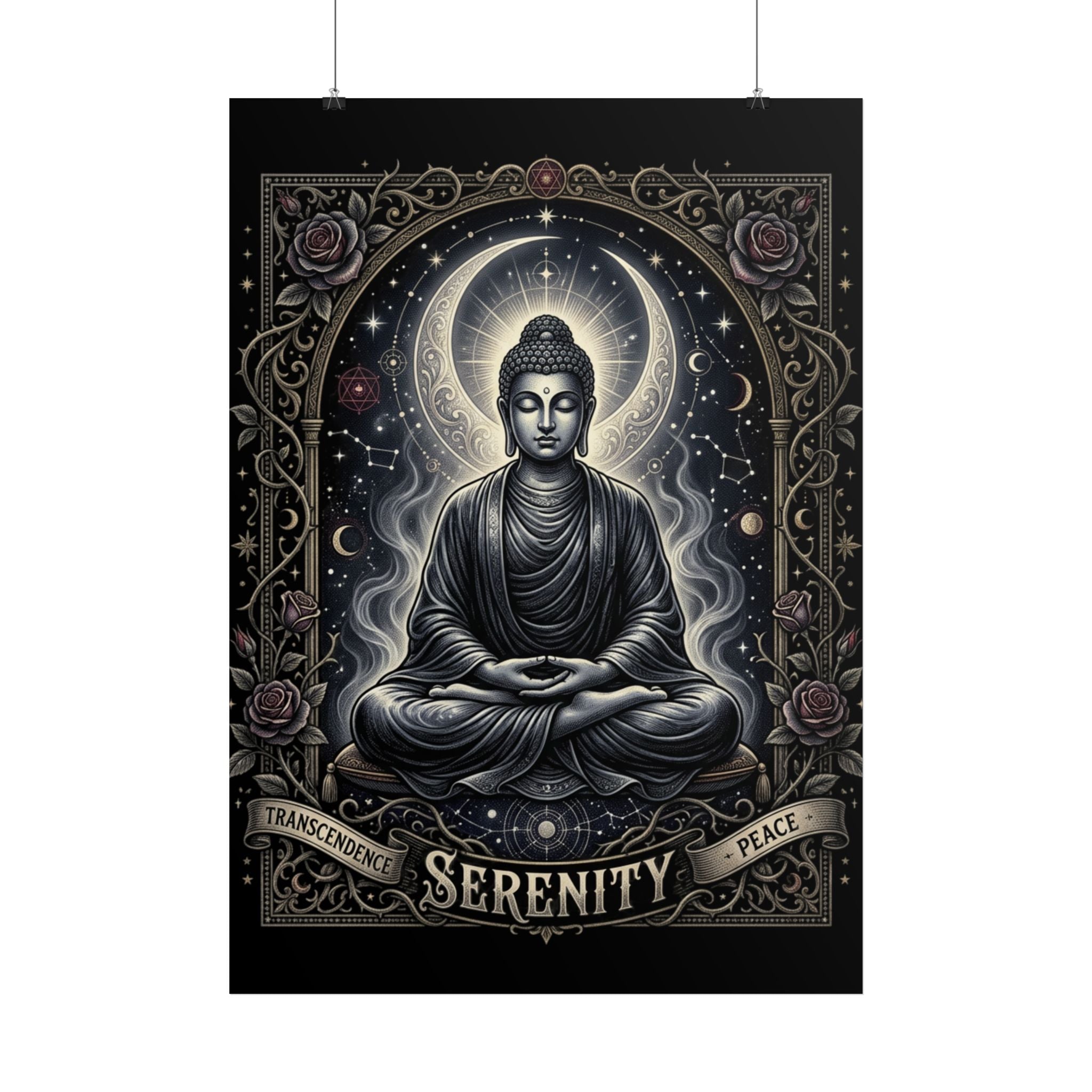 Buddha Serenity Poster — Meditation Wall Art for Calm & Peace