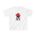 Kids T‑Shirt — Retro Girl with Red Hat Graphic