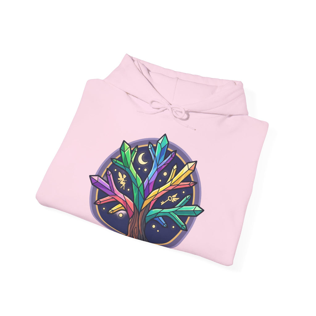 Mystical Tree of Life Hoodie — Celestial Nature Graphic Sweatshirt