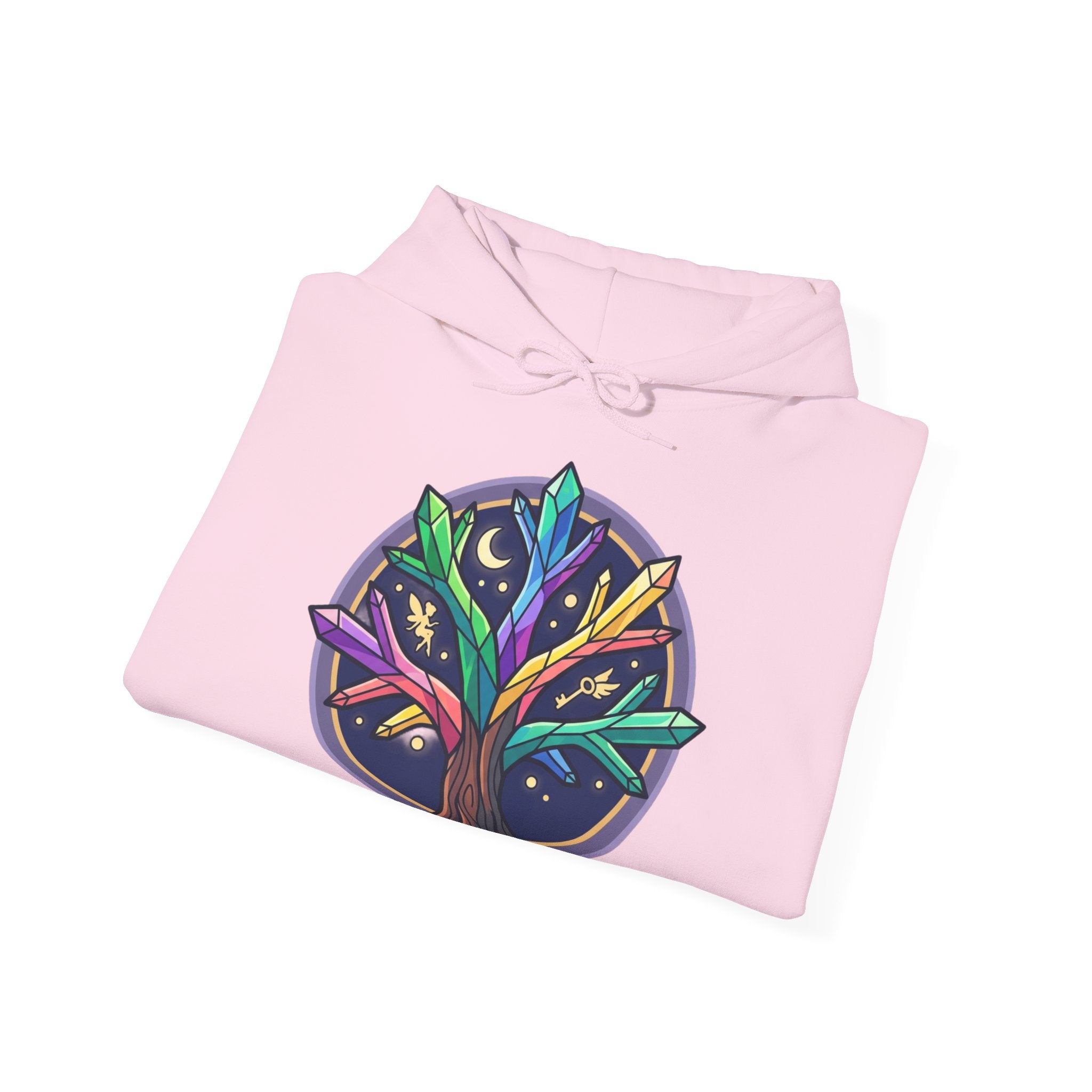 Mystical Tree of Life Hoodie — Celestial Nature Graphic Sweatshirt