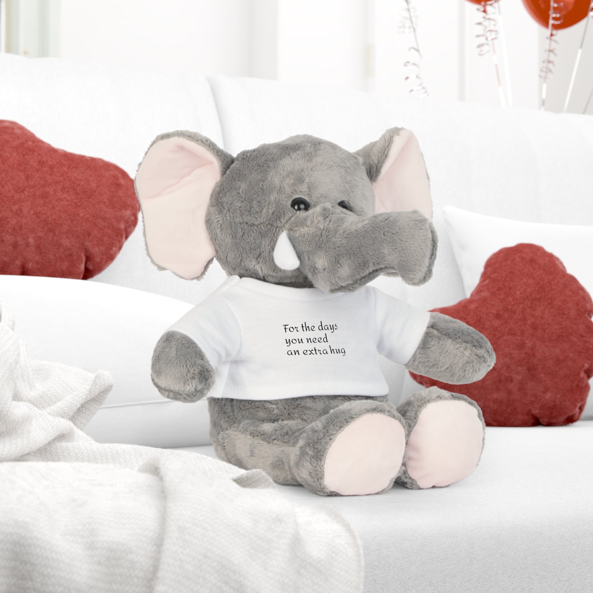 Plush Bear with Tee — "For the days you need an extra hug" Cuddly Comfort Gift