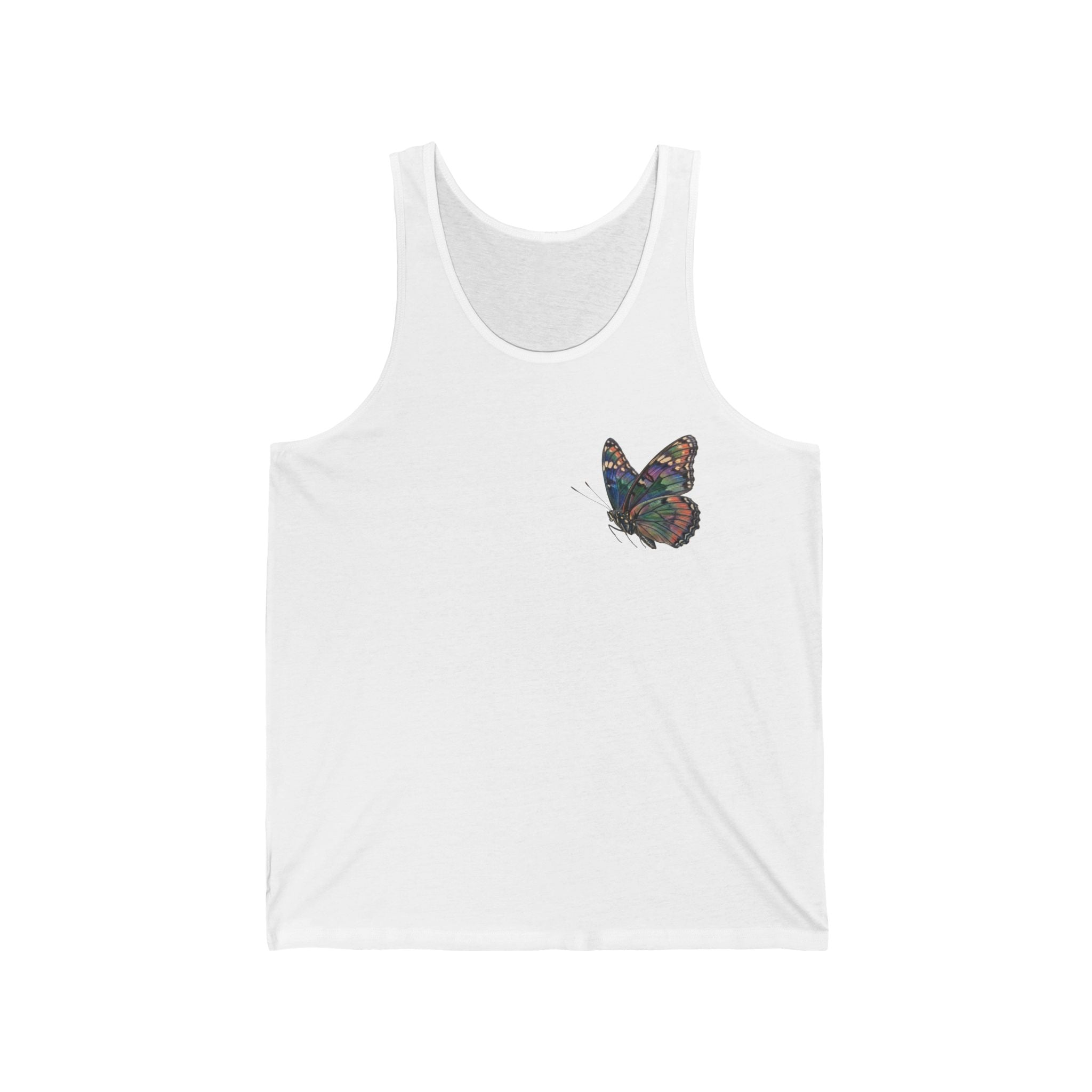 Butterfly Chest Tank Top — Colorful Vintage Moth Graphic