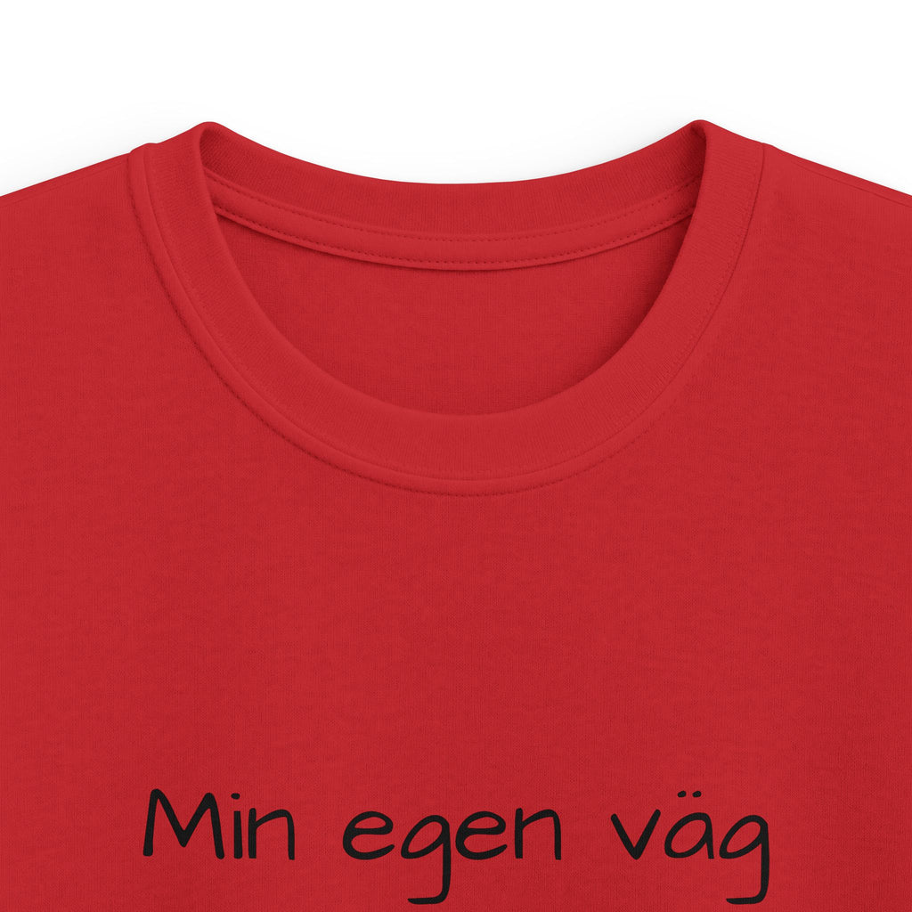 Kids T-Shirt - "Min egen väg" Minimalist Swedish Graphic Tee for Kids