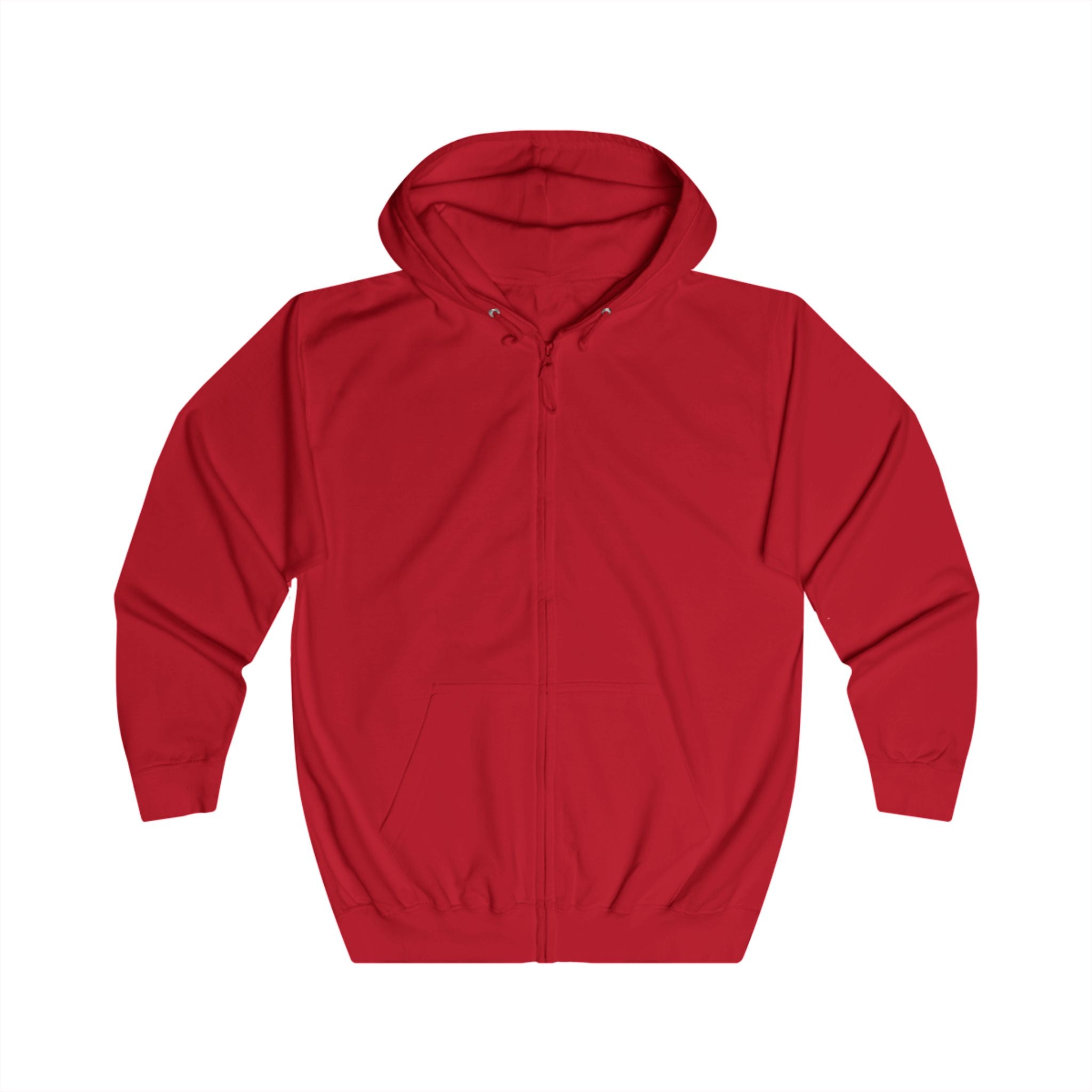 Zip Hoodie with Inspirational Back Text — "Change mindset • Follow your nature"