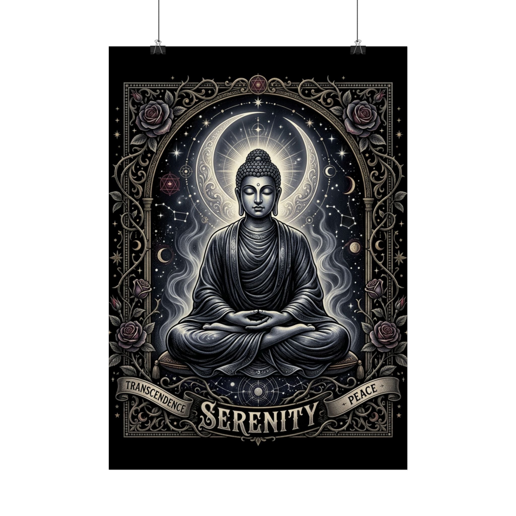 Buddha Serenity Poster — Meditation Wall Art for Calm & Peace