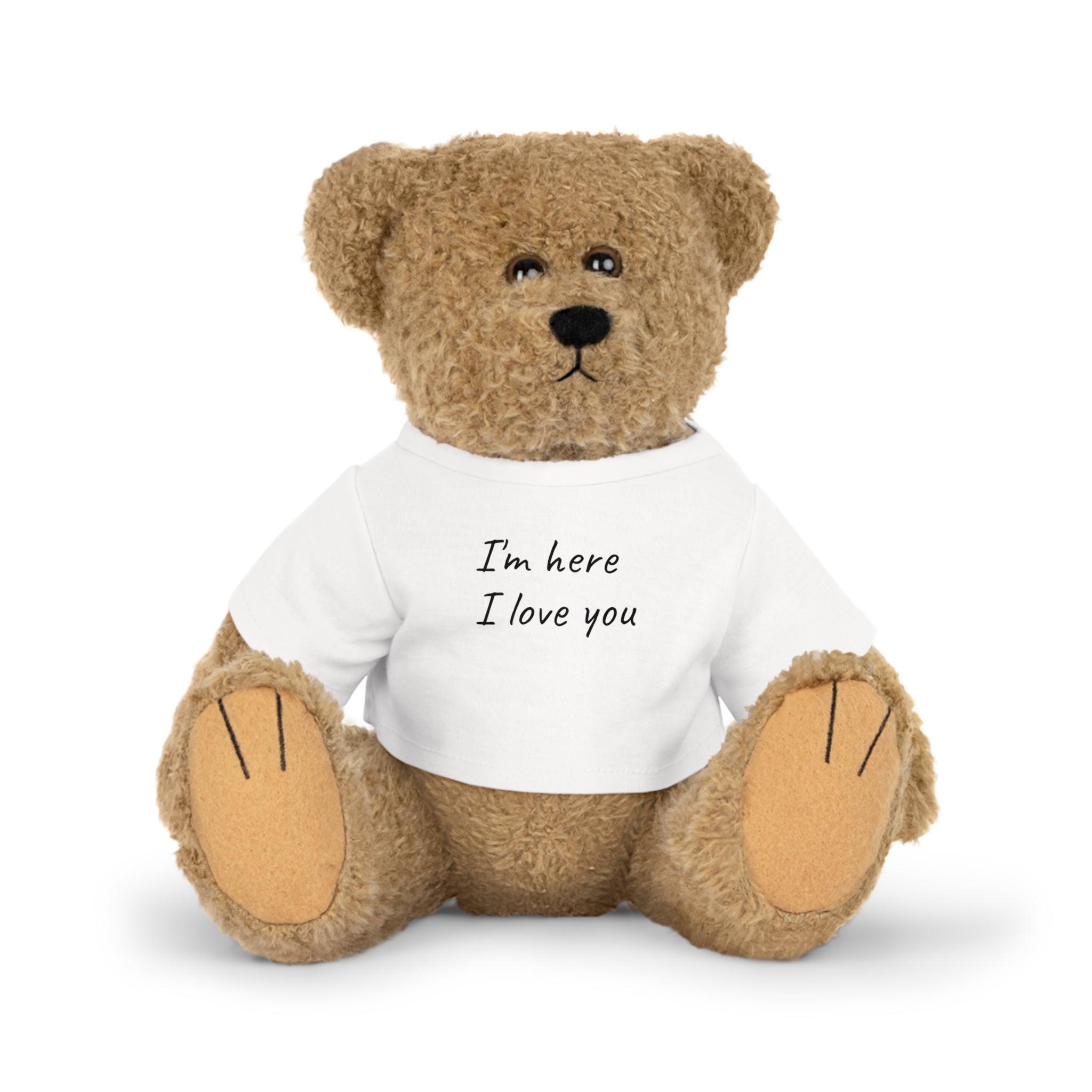 Teddy Bear Plush – 'I'm Here, I Love You' Pocket-Sized Comfort Toy