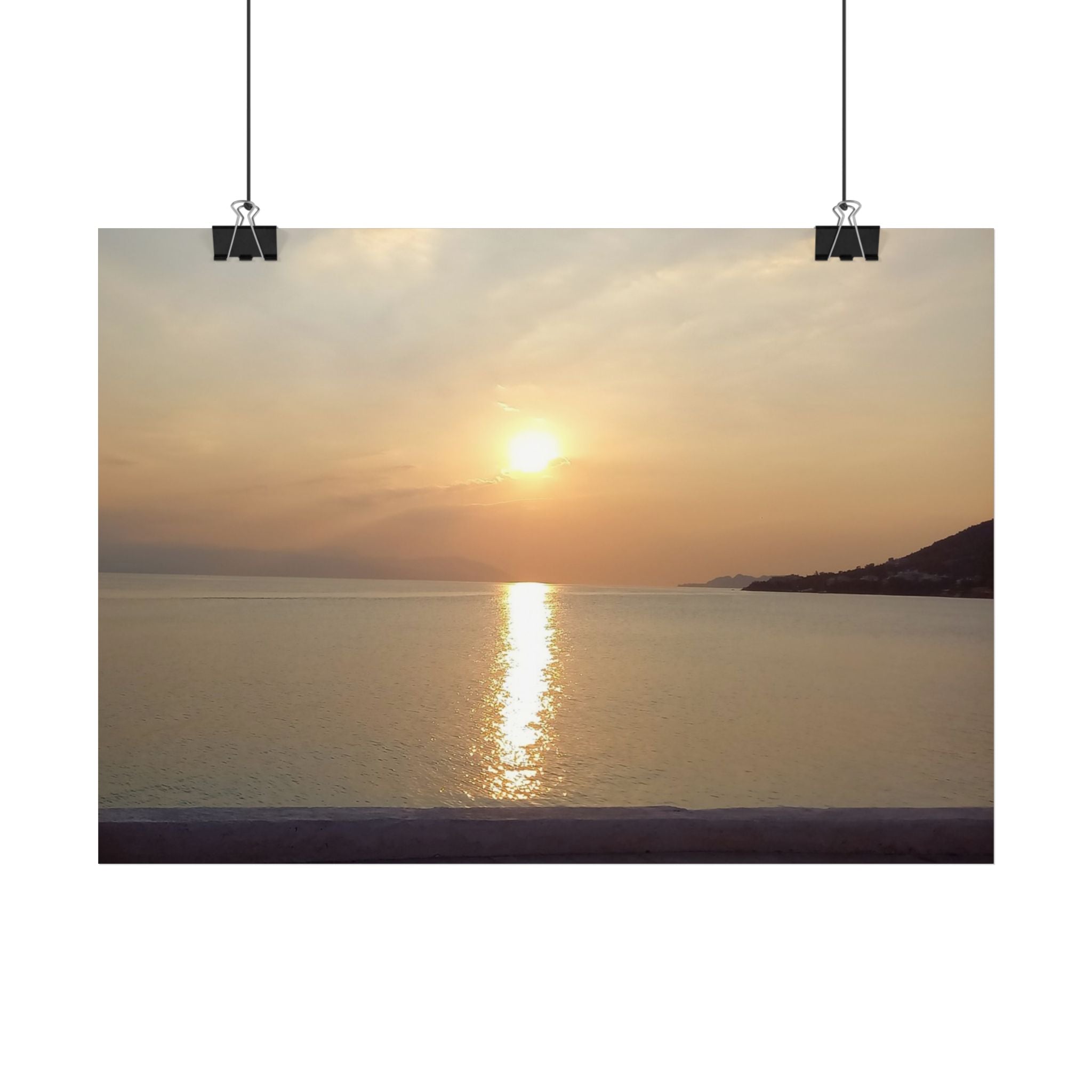 Sunset Seascape Poster — Tranquil Beach Wall Art