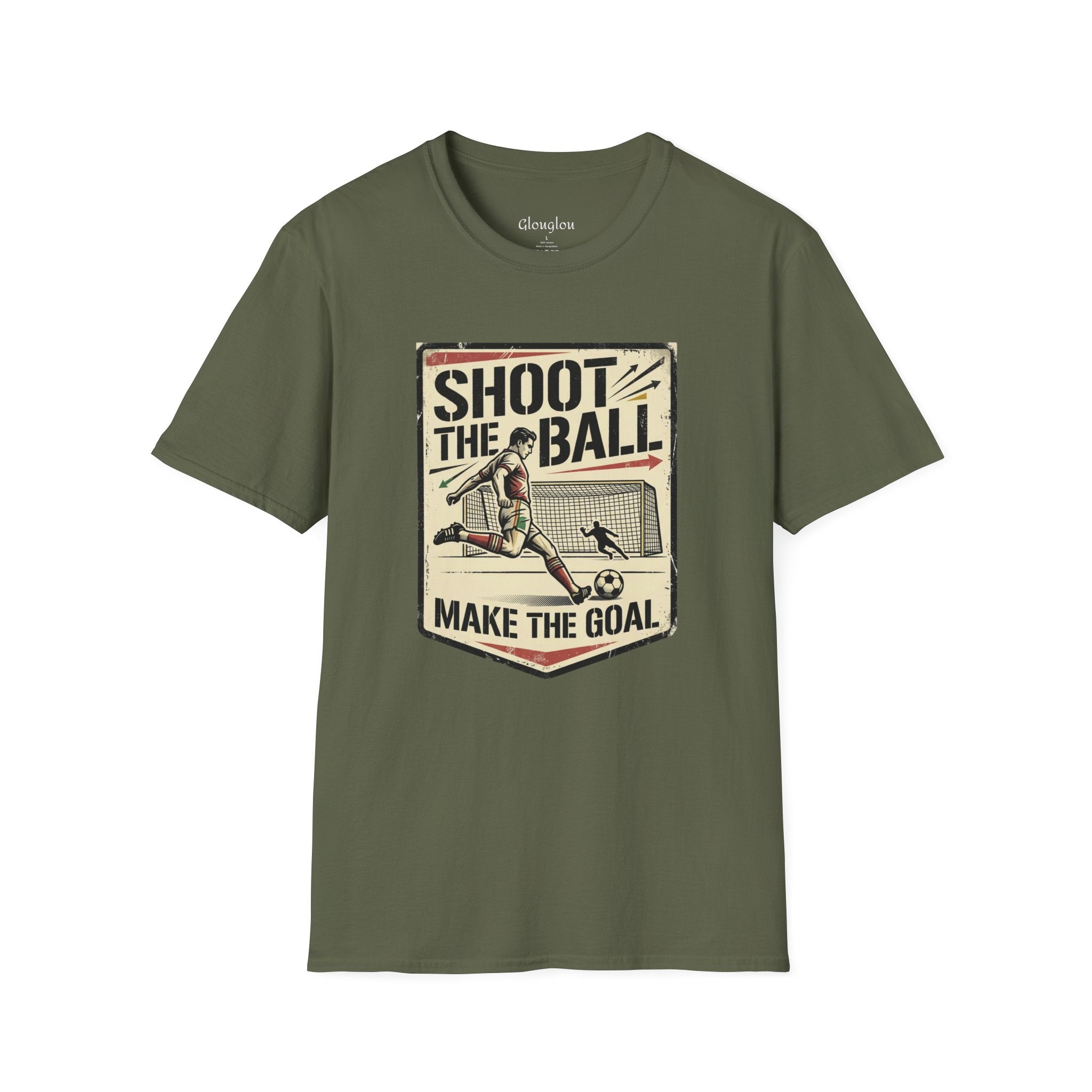 Shoot The Ball Soccer T-Shirt — 'Make The Goal' Vintage Football Tee