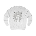 Medusa Line Art Sweatshirt — Mythical Snake-Head Graphic Crewneck