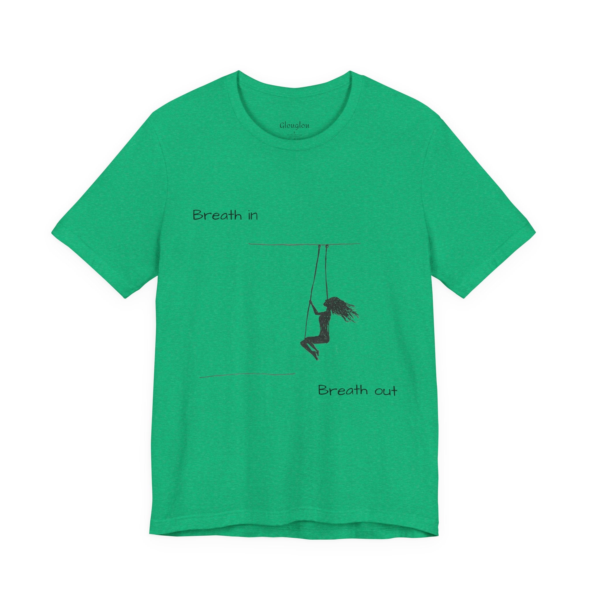 Breath In Breath Out climber tee | Climbing silhouette shirt