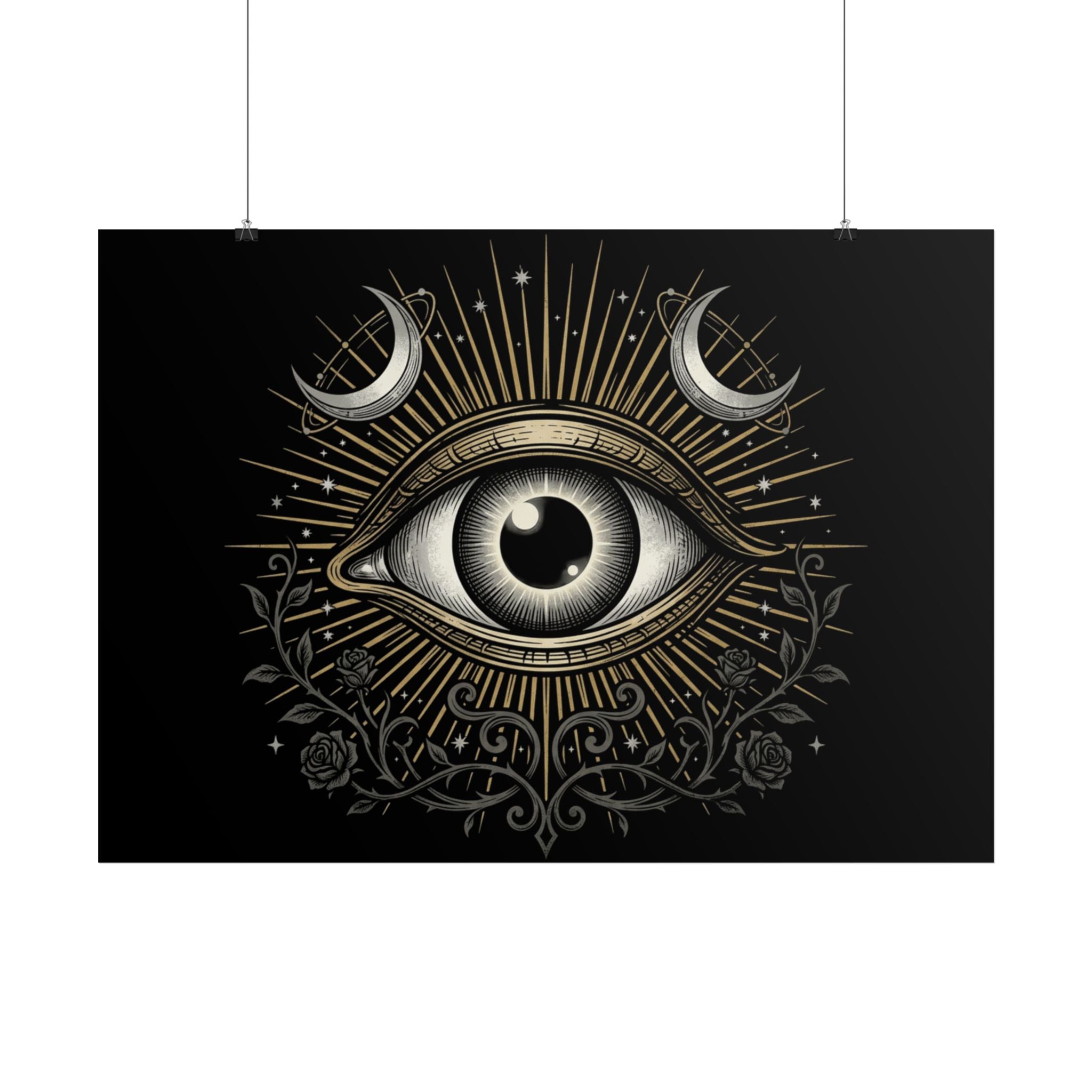 Occult Eye Poster — Mystical All-Seeing Eye Wall Art