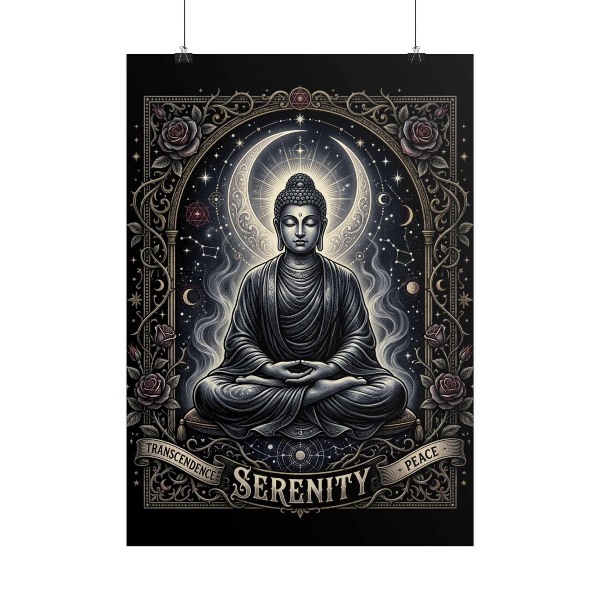 Buddha Serenity Poster — Meditation Wall Art for Calm & Peace