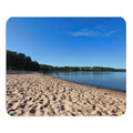 Beach Scene Mouse Pad — Calm Lakeside Sandscape Desk Mat