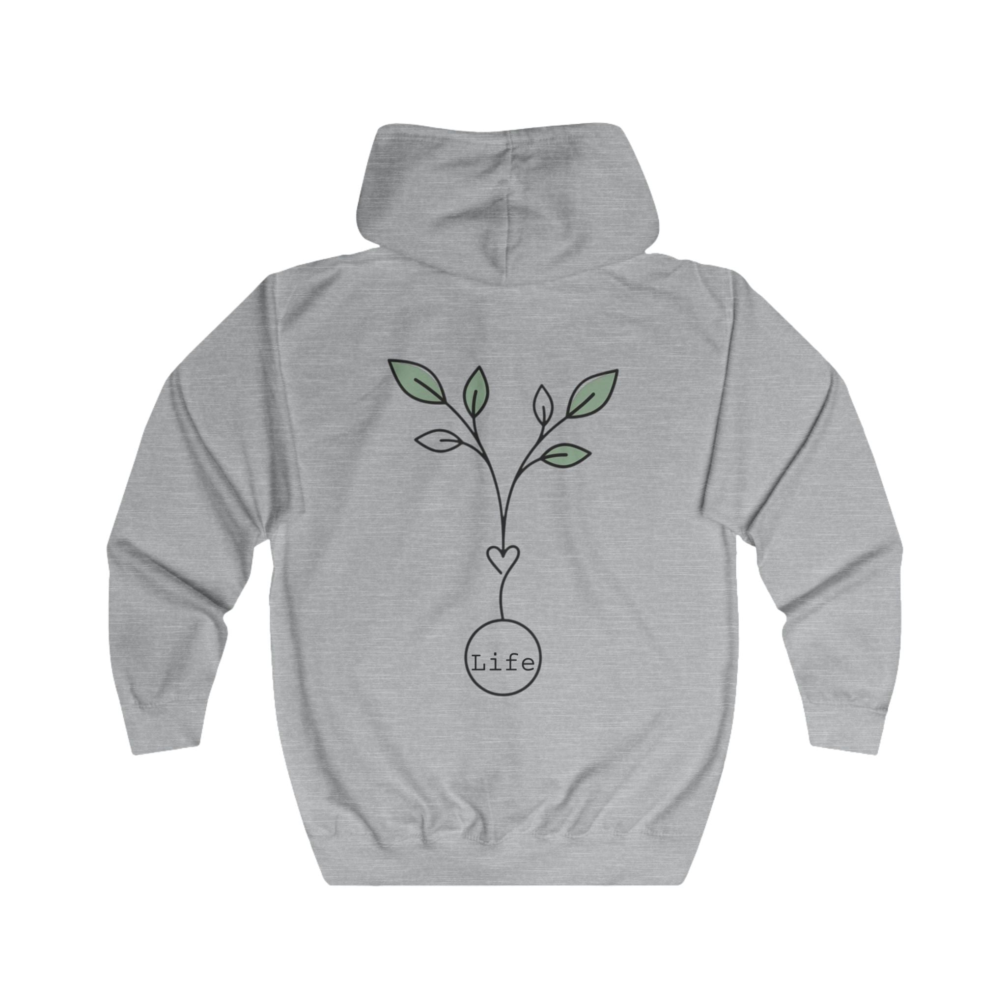Empowered Woman Zip Hoodie — "I've Got the Power" Minimal Line Art