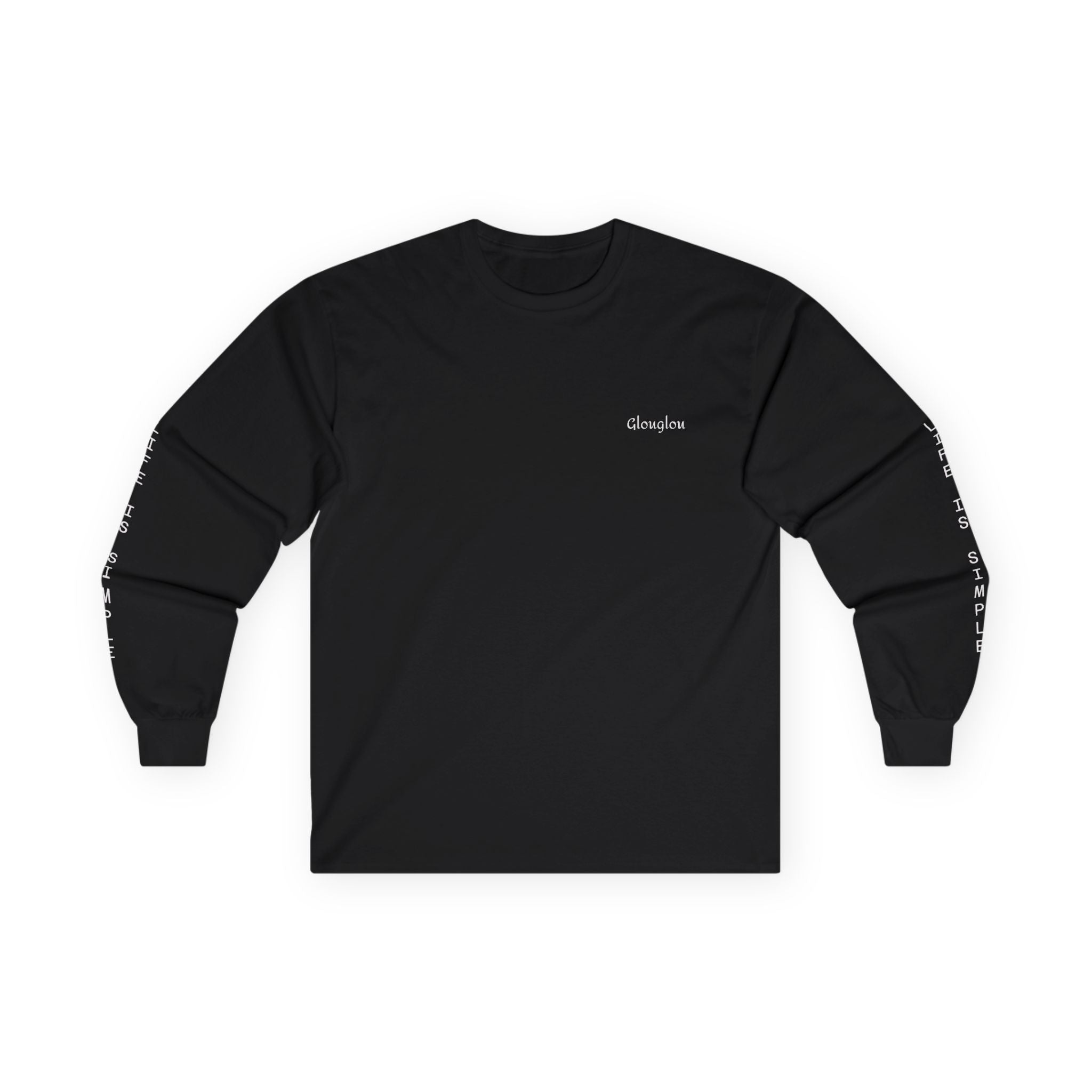 Long Sleeve Tee — Minimal Script Logo Sleeve Shirt