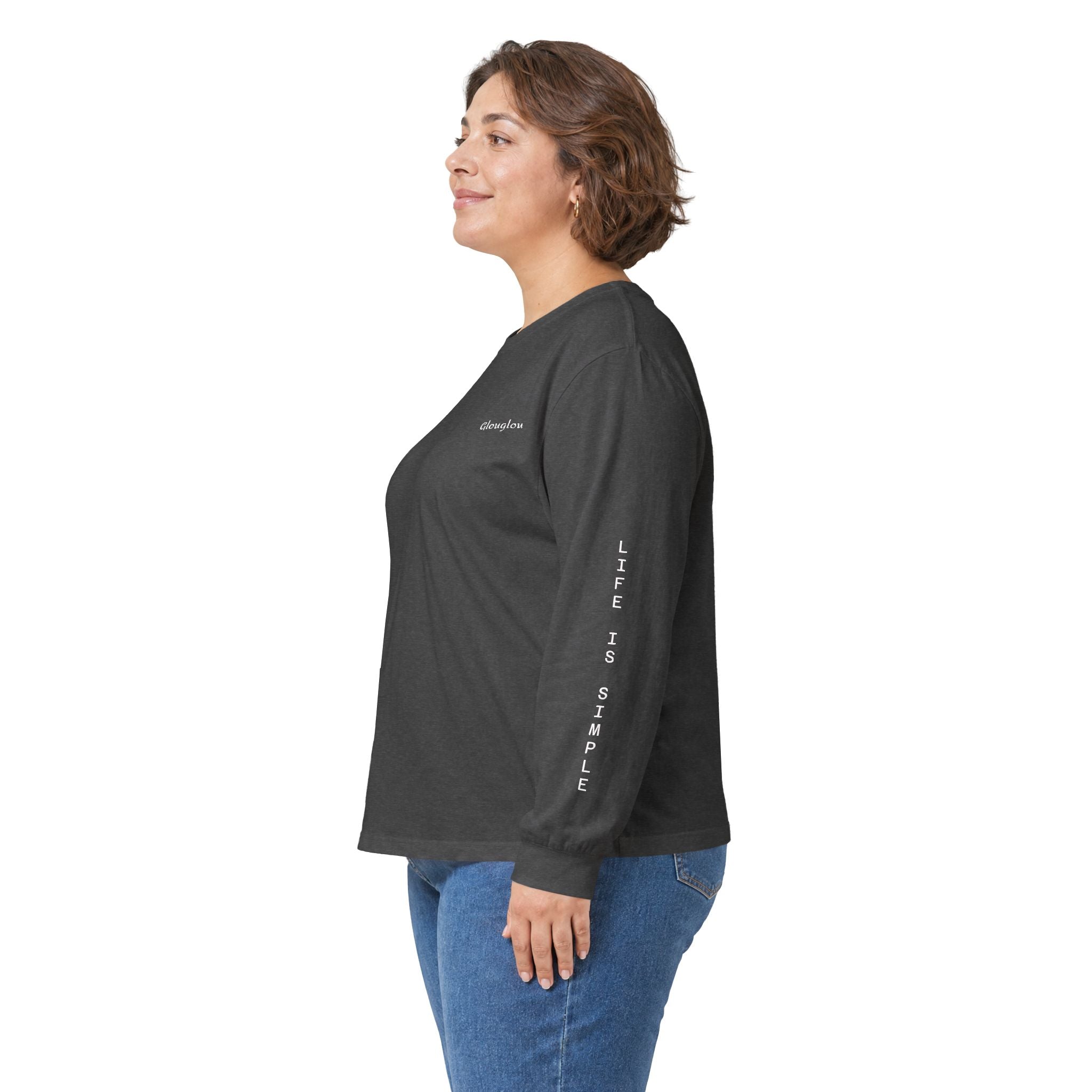 Long Sleeve Tee — Minimal Script Logo Sleeve Shirt