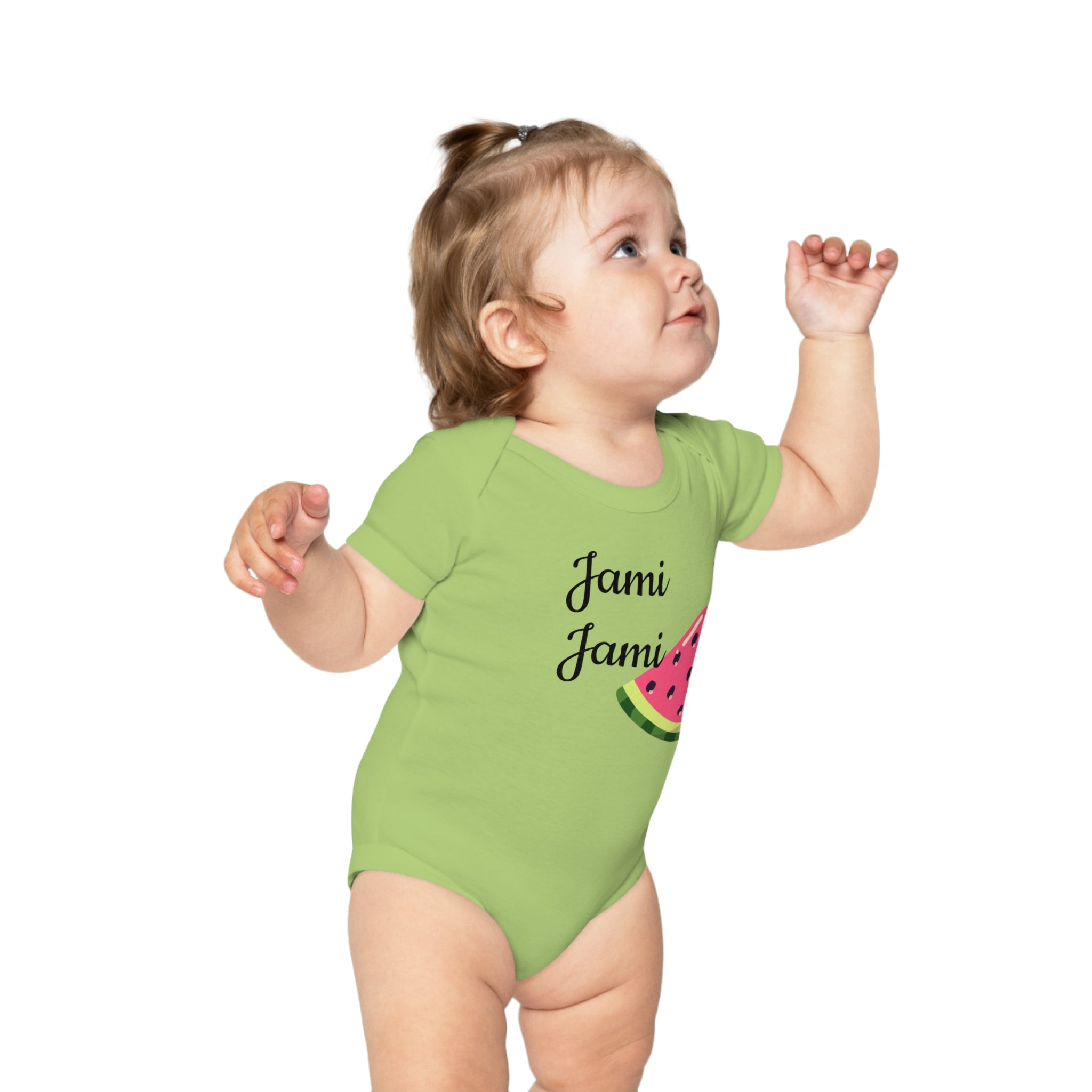 Watermelon Baby Bodysuit - "Jami Jami" Cute Summer Infant Onesie