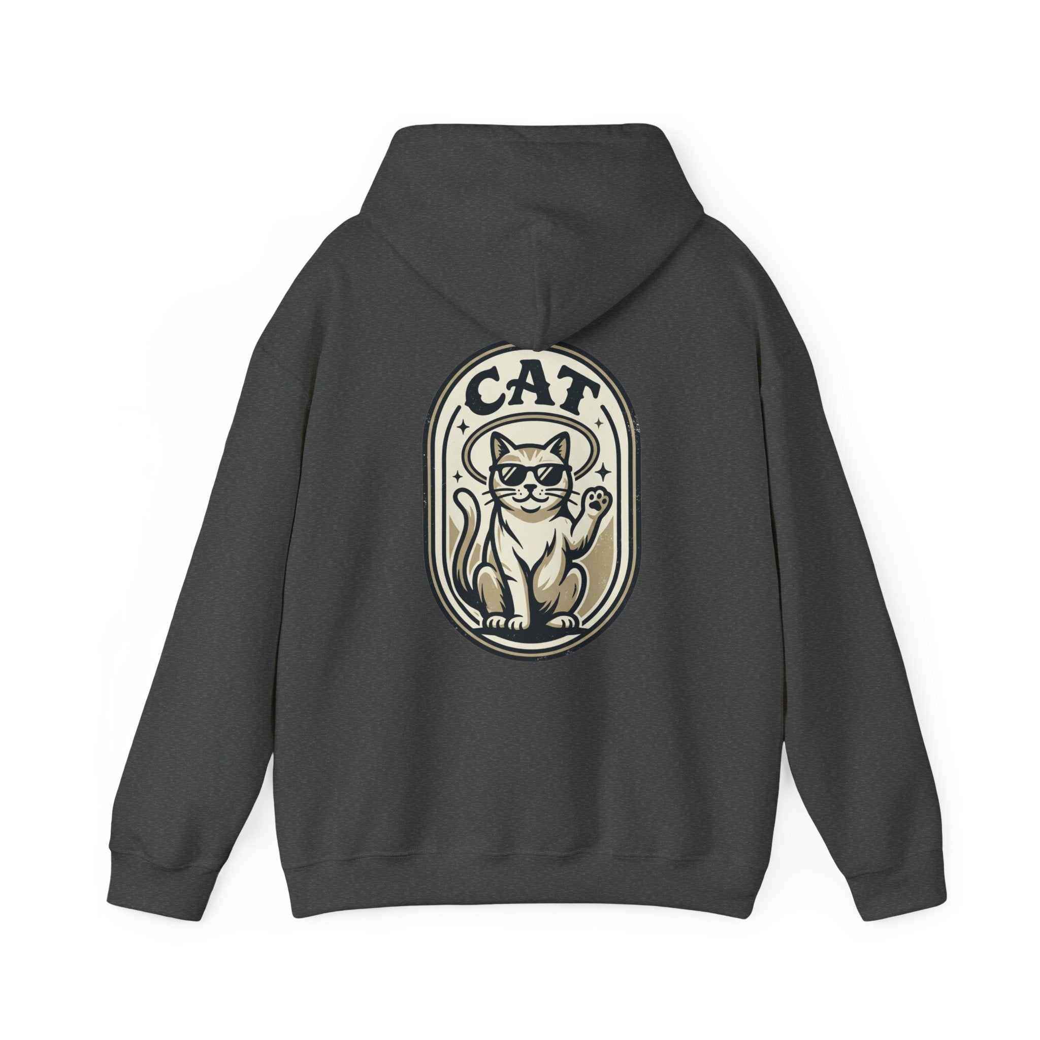 Cat Lucky Paw Hoodie — Retro Cool Cat Graphic Sweatshirt