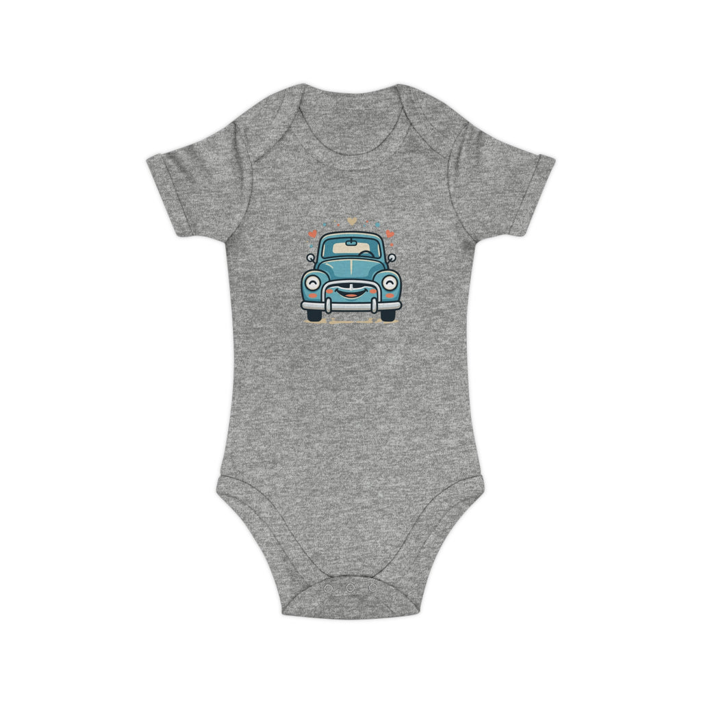 Vintage Blue Car Baby Bodysuit – Cute Retro Automobile Infant Onesie
