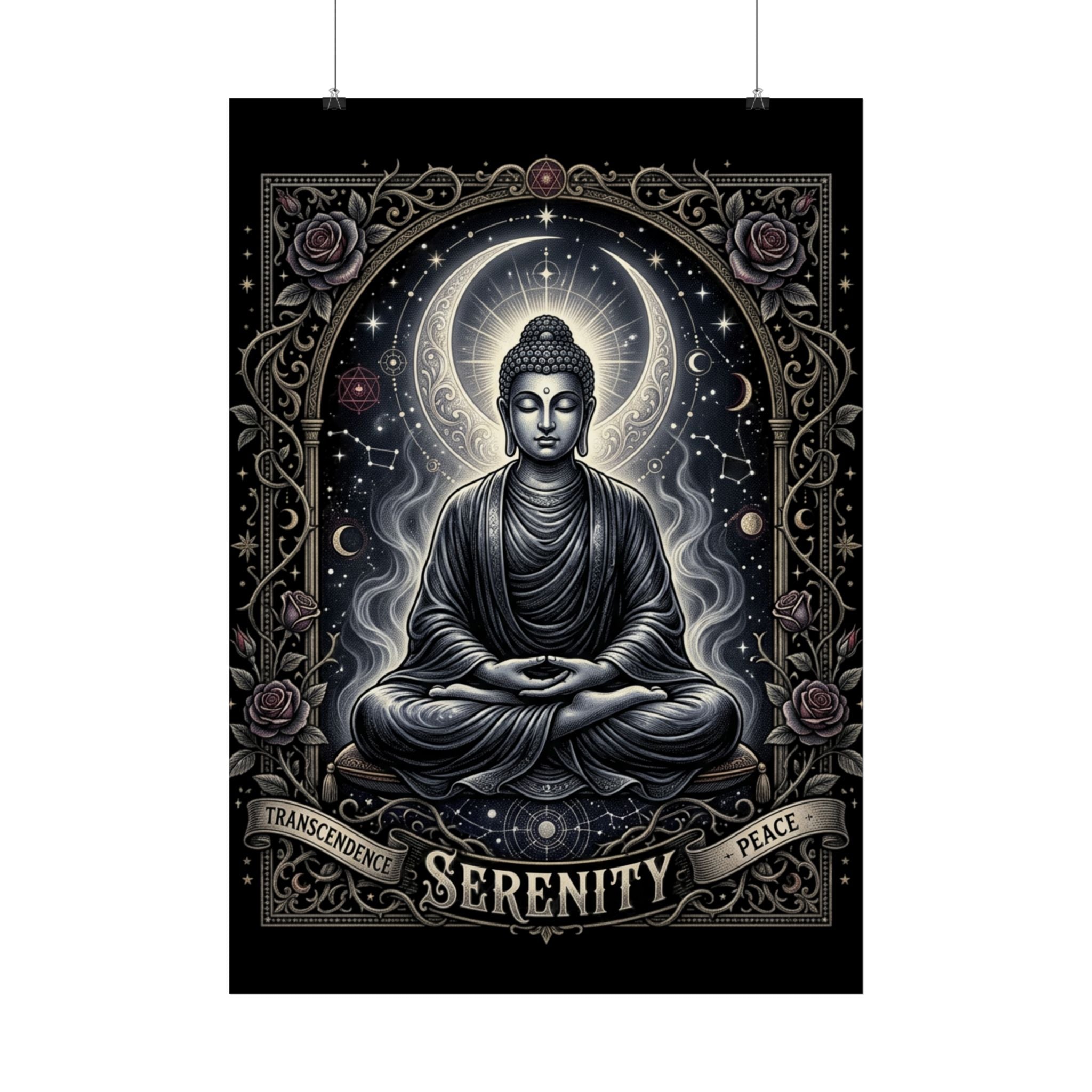 Buddha Serenity Poster — Meditation Wall Art for Calm & Peace