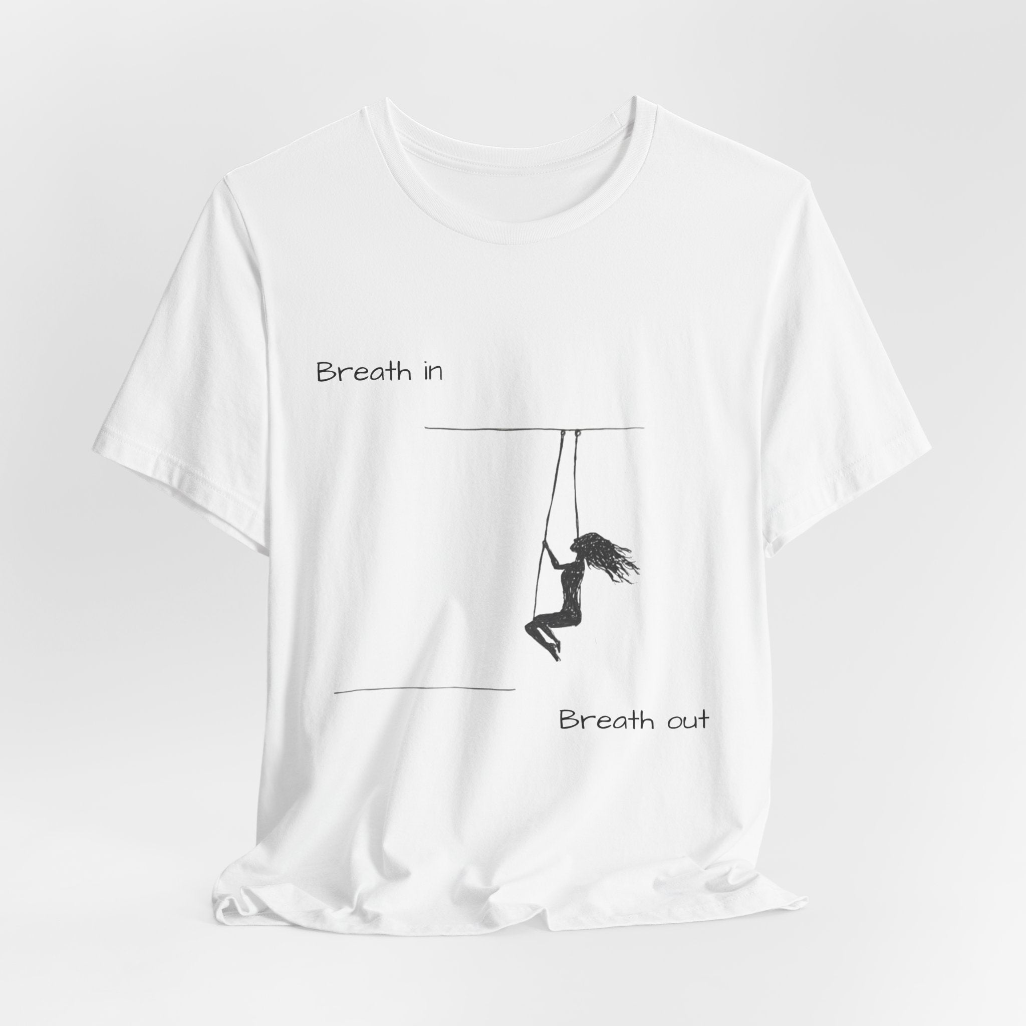 Breath In Breath Out climber tee | Climbing silhouette shirt