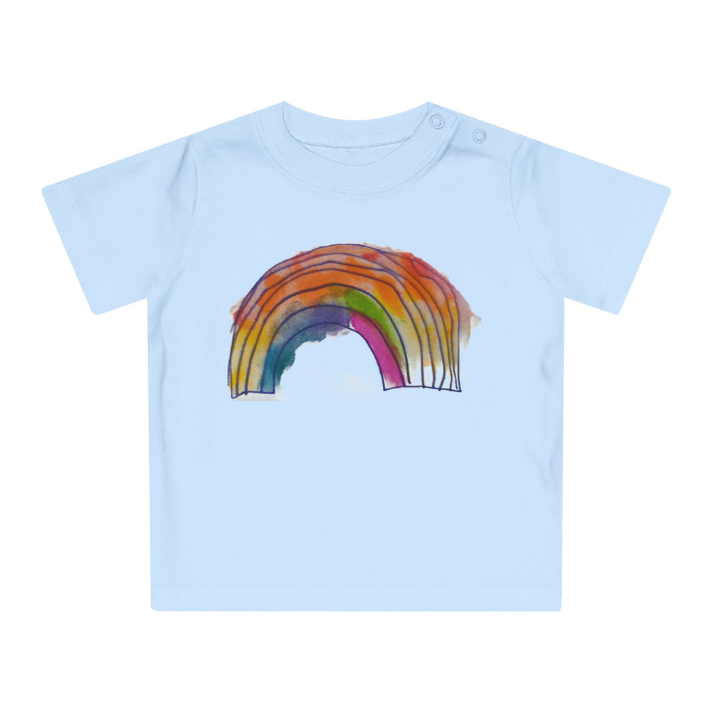 Baby T-Shirt — Hand-Drawn Watercolor Rainbow Toddler Tee