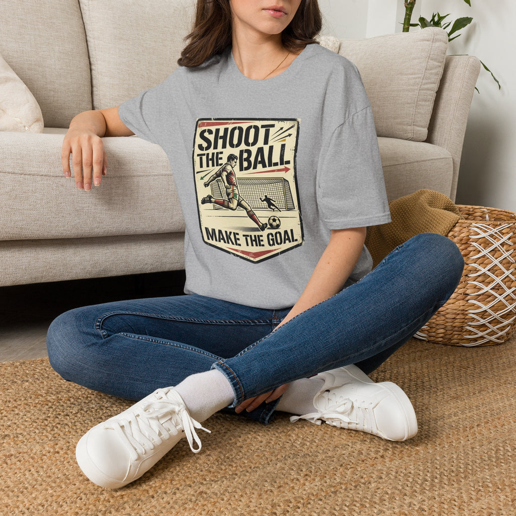Shoot The Ball Soccer T-Shirt — 'Make The Goal' Vintage Football Tee