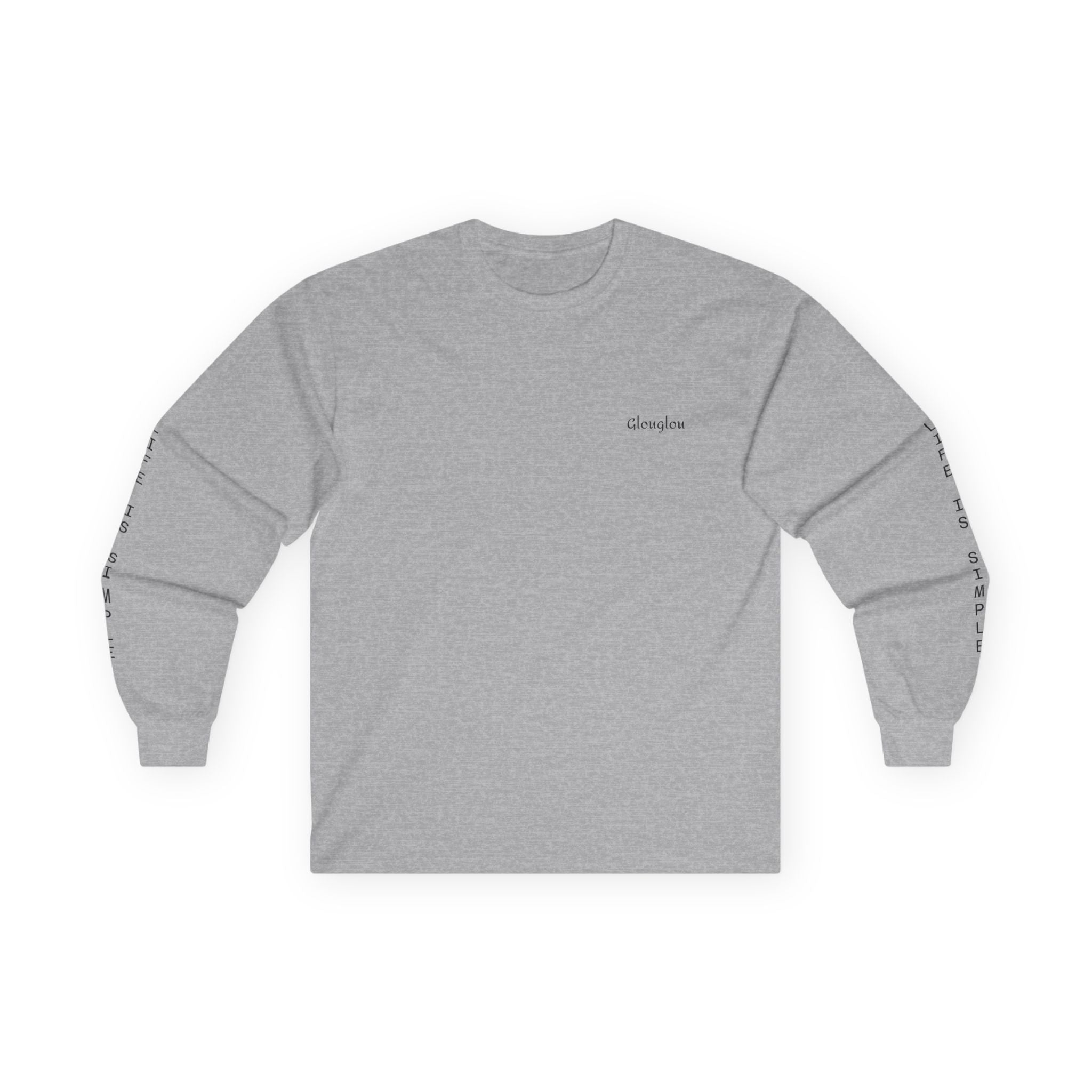 Long Sleeve Tee — Minimal Script Logo Sleeve Shirt