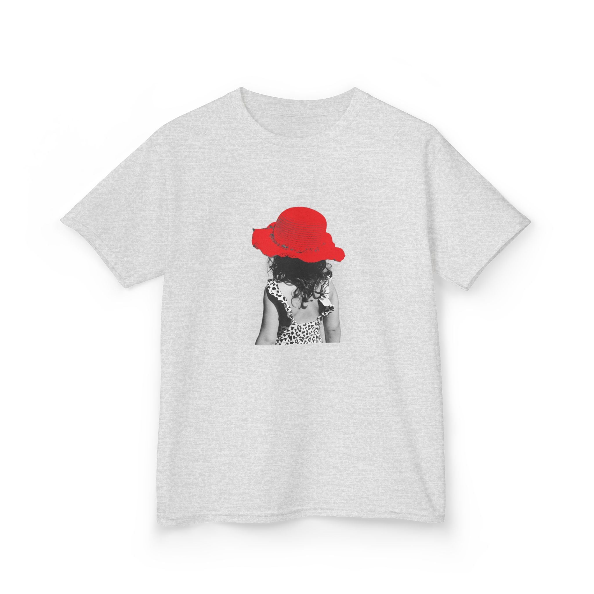 Kids T‑Shirt — Retro Girl with Red Hat Graphic